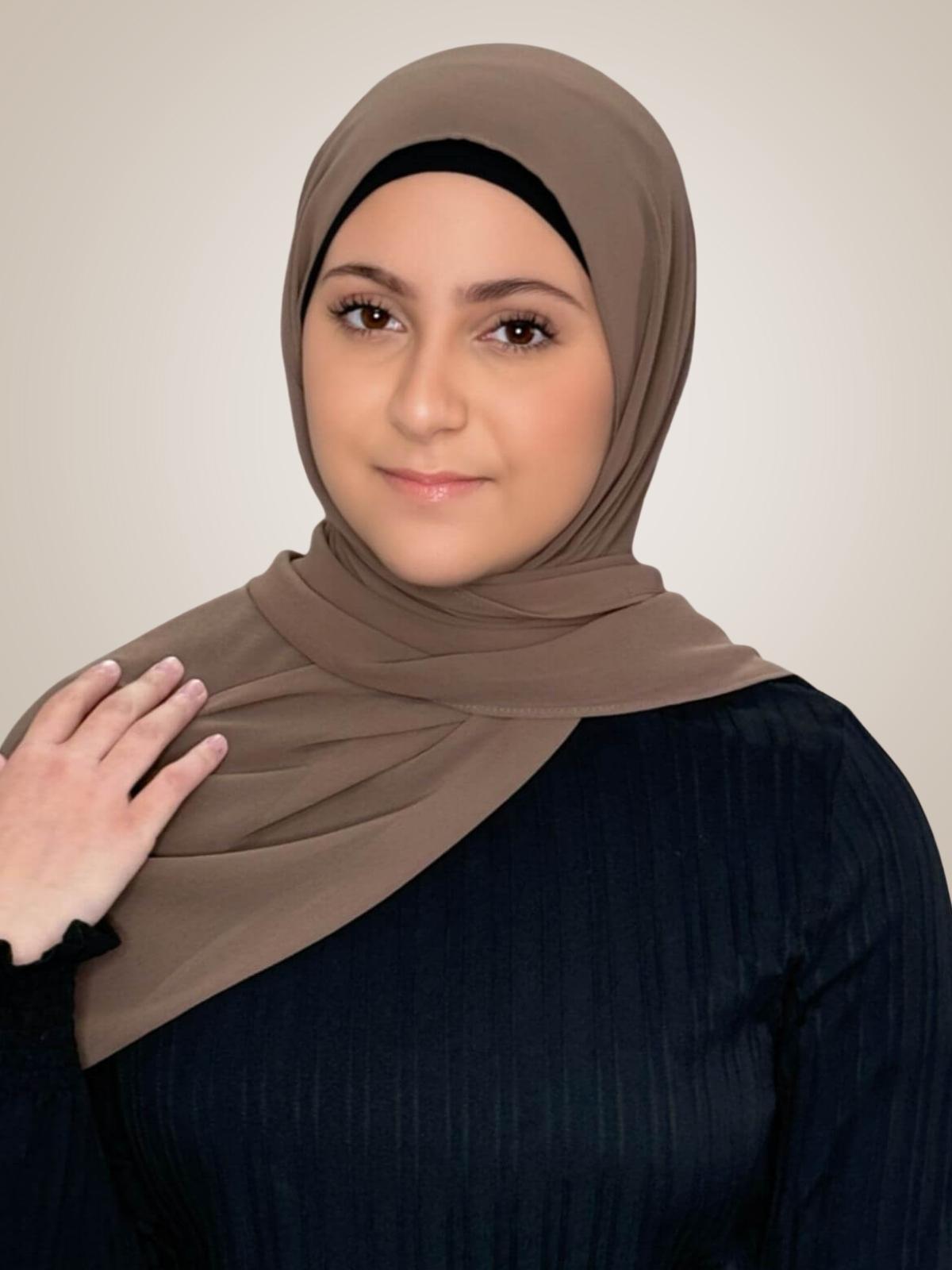 Modish Girl Luxury Chiffon Hijab-Chestnut Brown