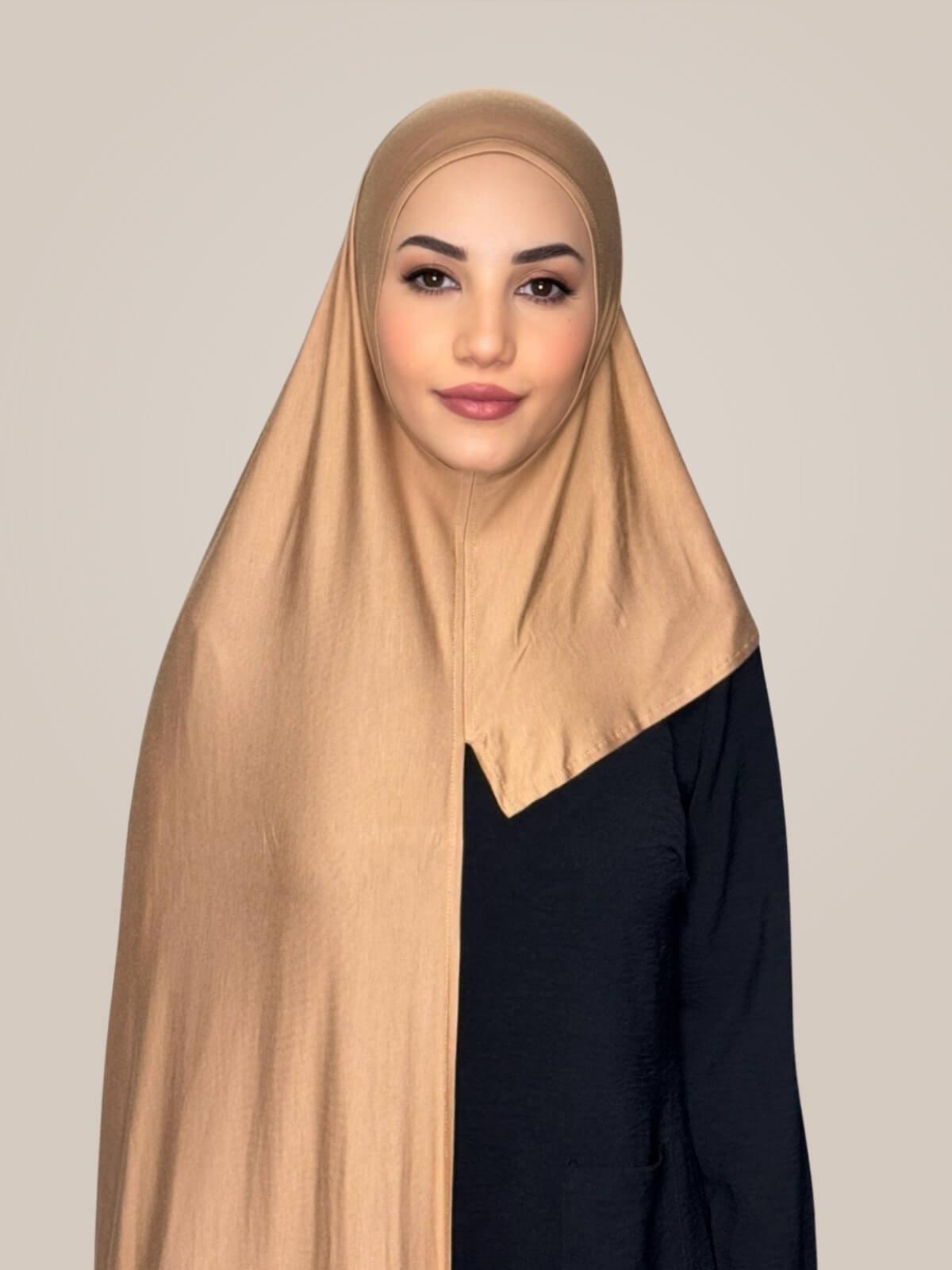 Pre-Sewn Jersey Hijab-Honey