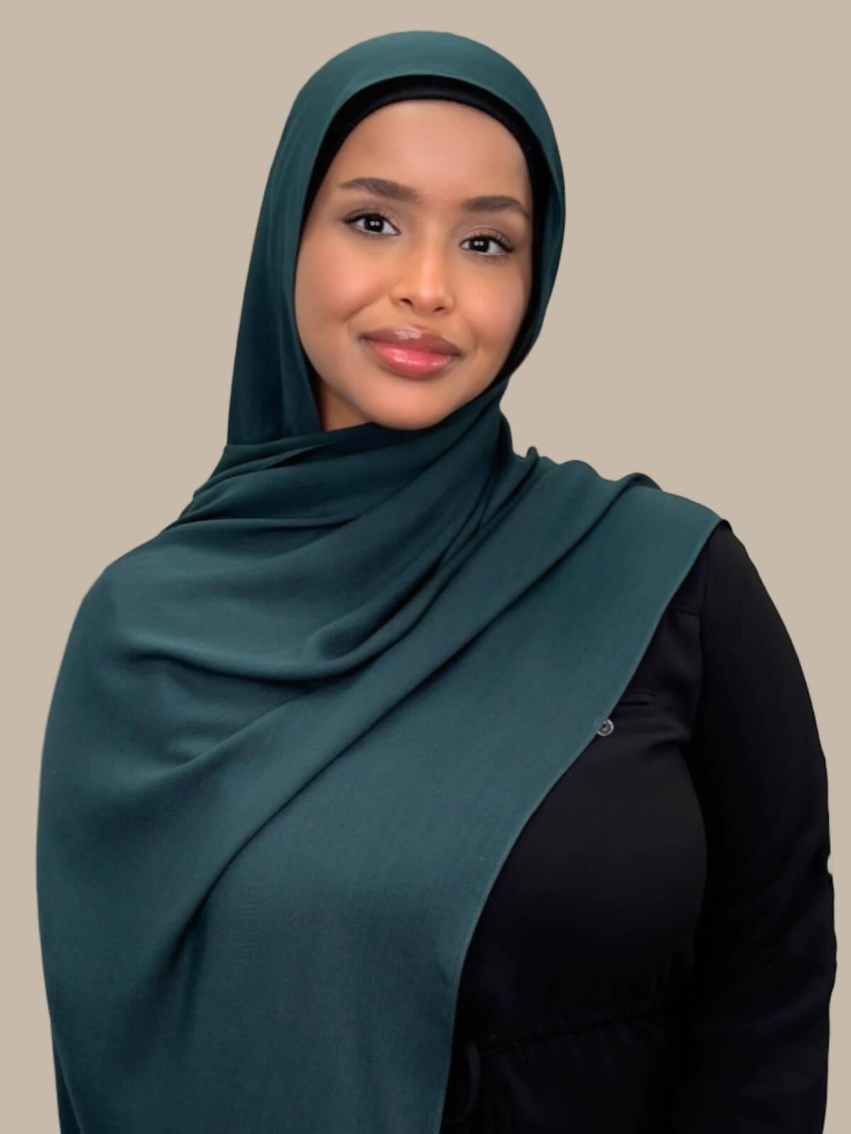 Cotton Modal Hijab-Dark Aqua