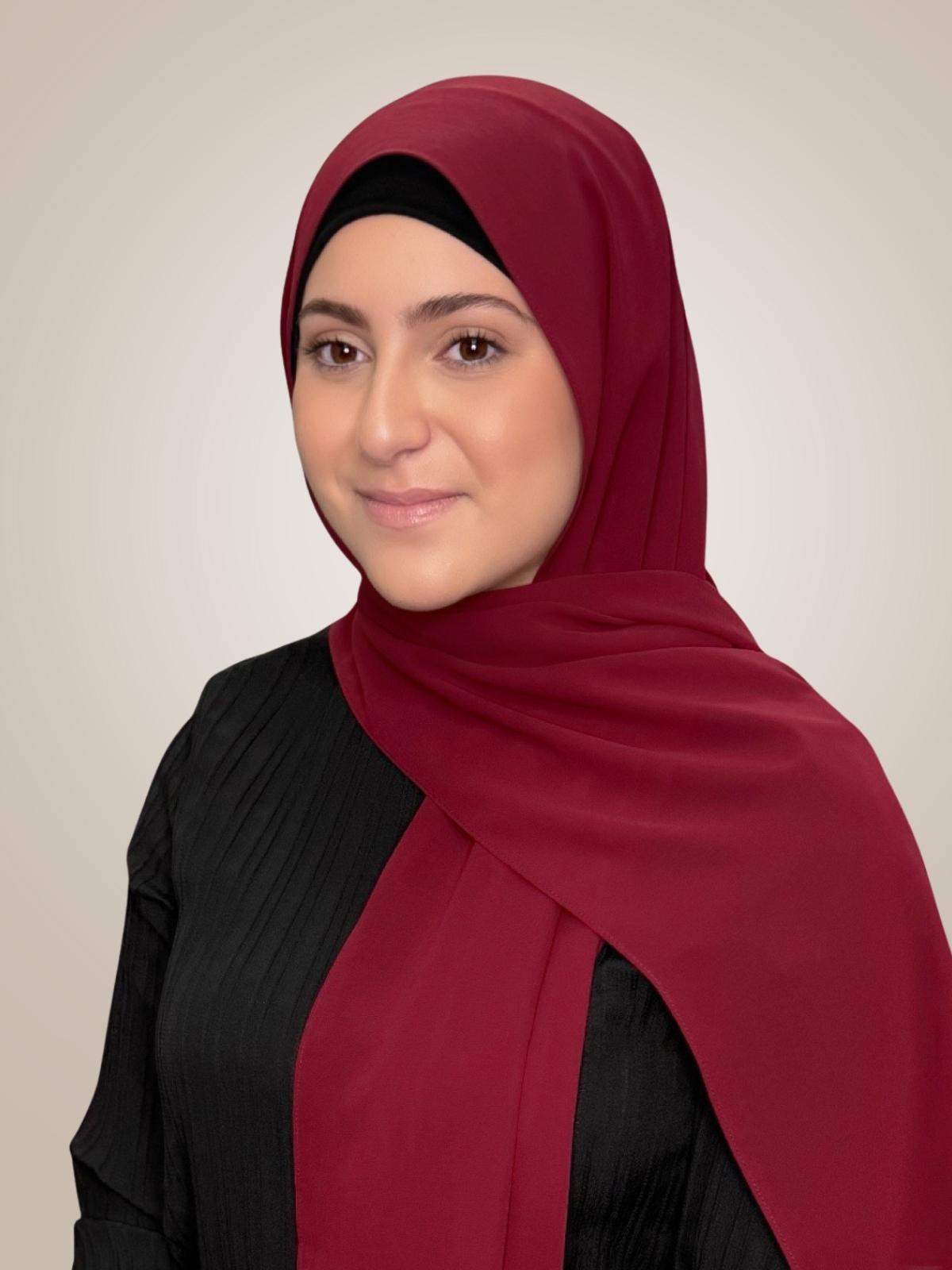 Modish Girl Luxury Chiffon Hijab-Mahogany