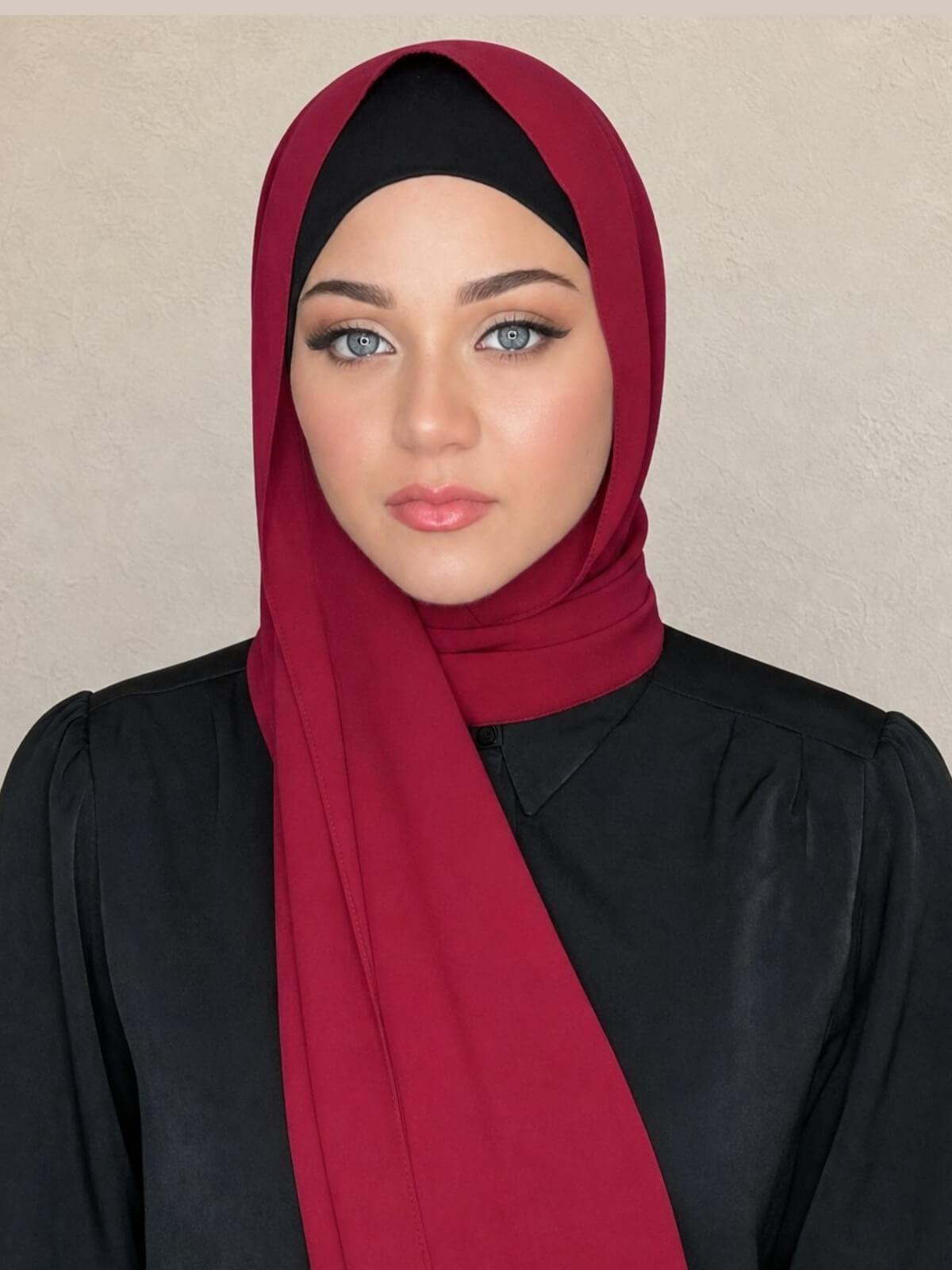 Classic Chiffon Hijab-Wine