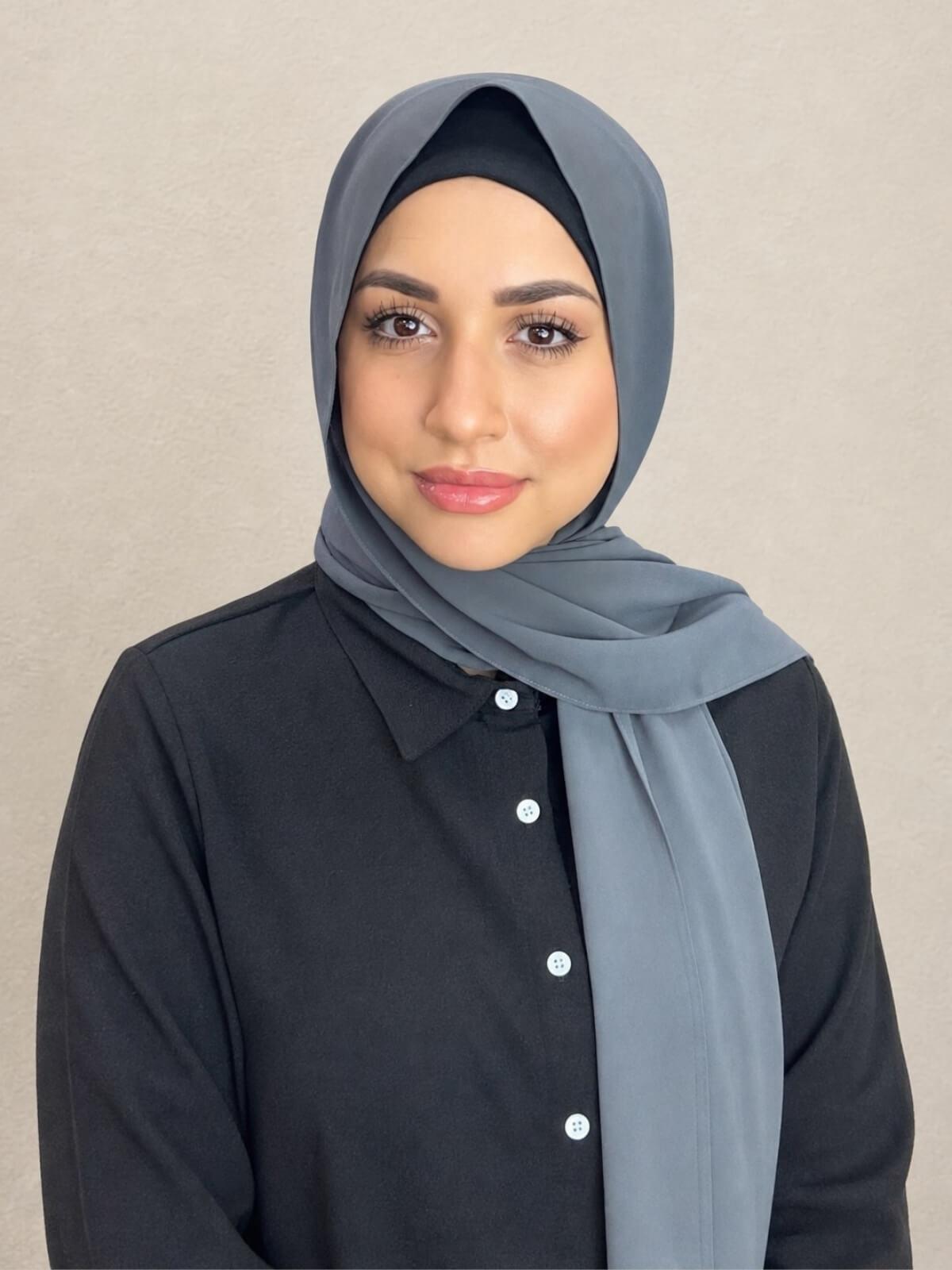 Classic Chiffon Hijab-Ash Grey