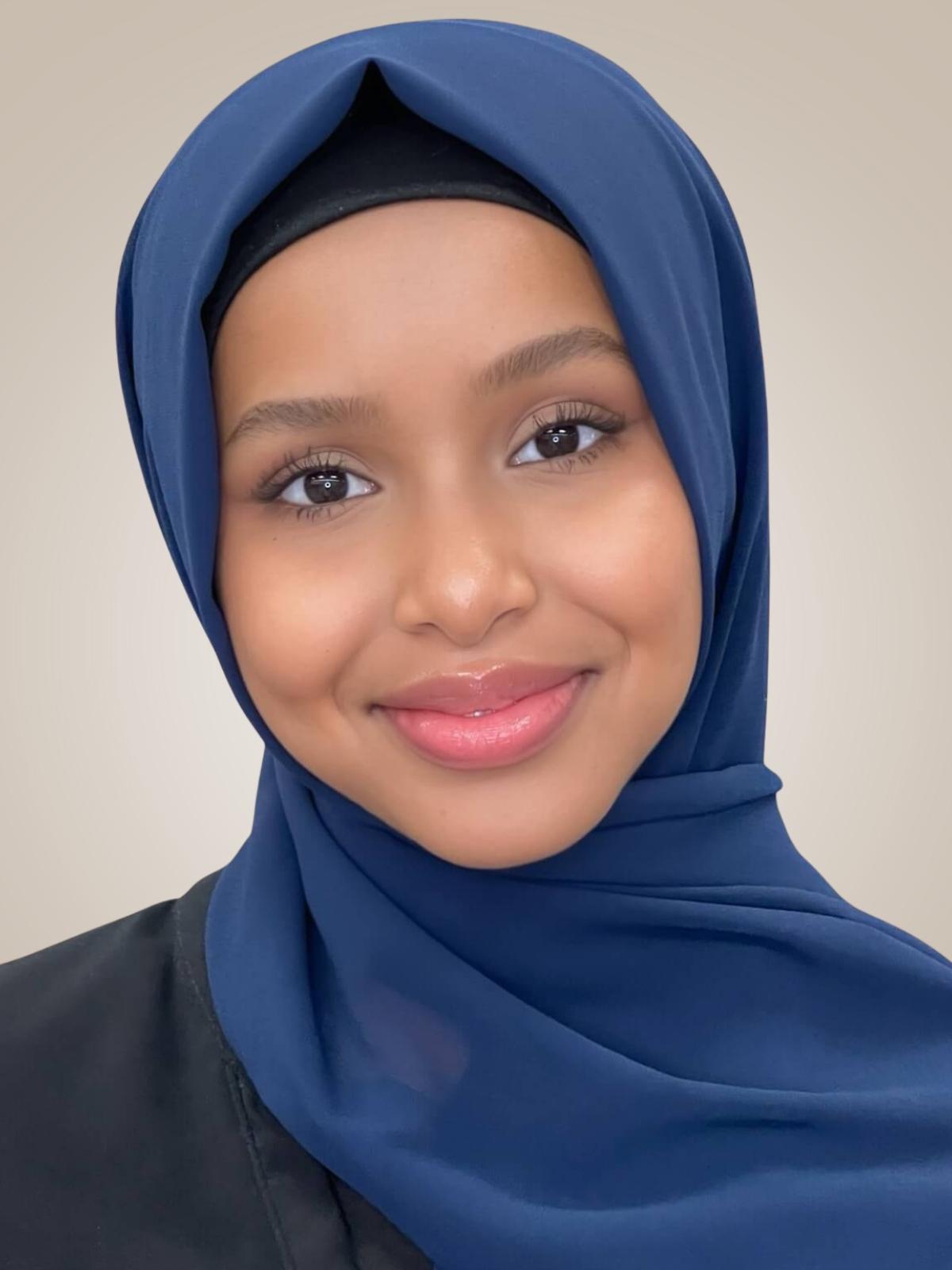 Classic Chiffon Hijab-Navy