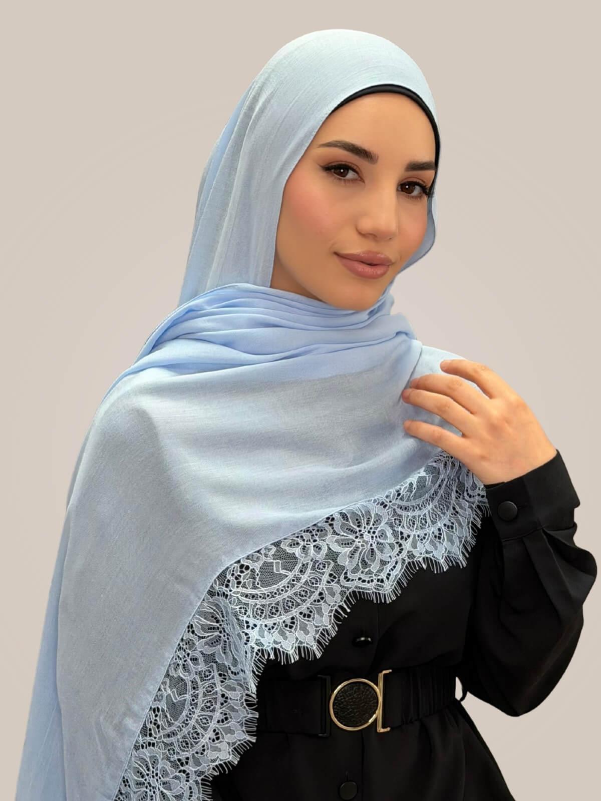 Lace Cotton Modal Hijab-Daydream