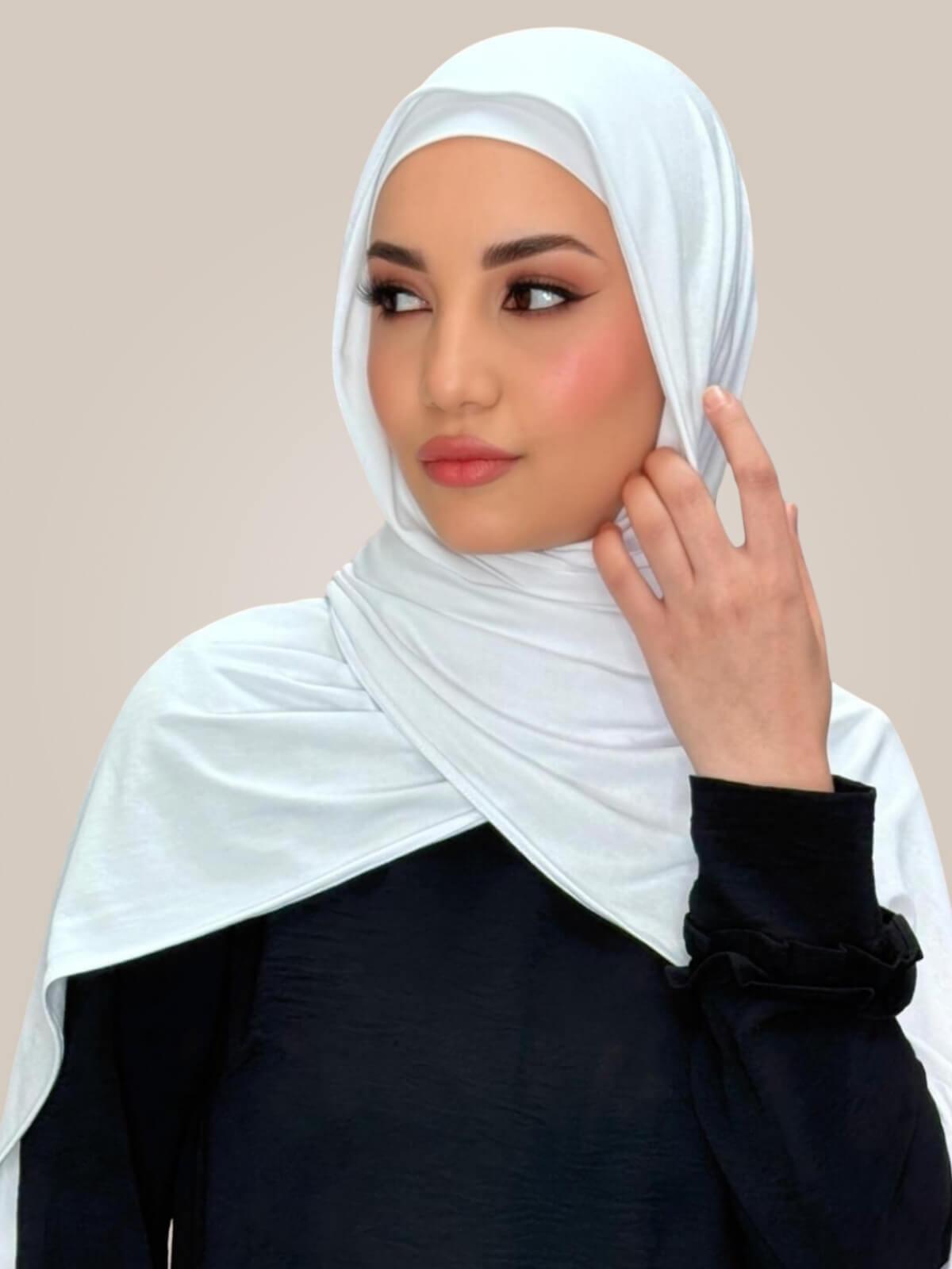 Premium Jersey Hijab-White