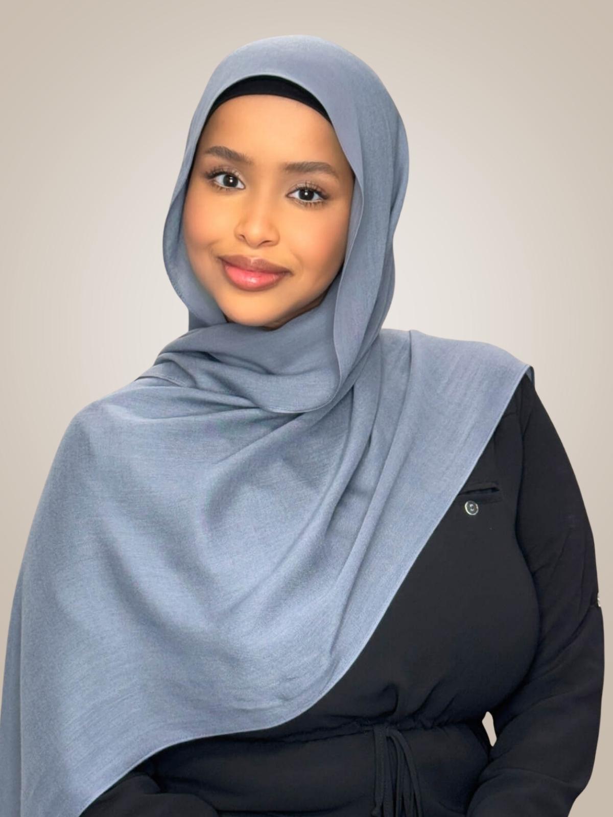 Cotton Modal Hijab-Dusty Denim