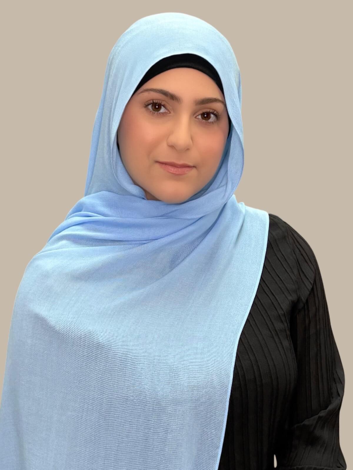 Modish Girl Cotton Modal Hijab-Cinderella Blue