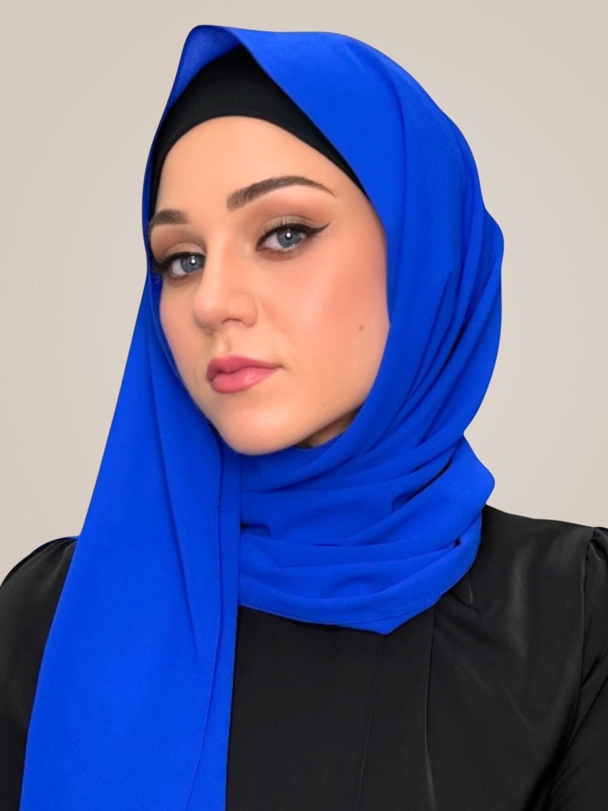 Classic Chiffon Hijab-Royal Blue