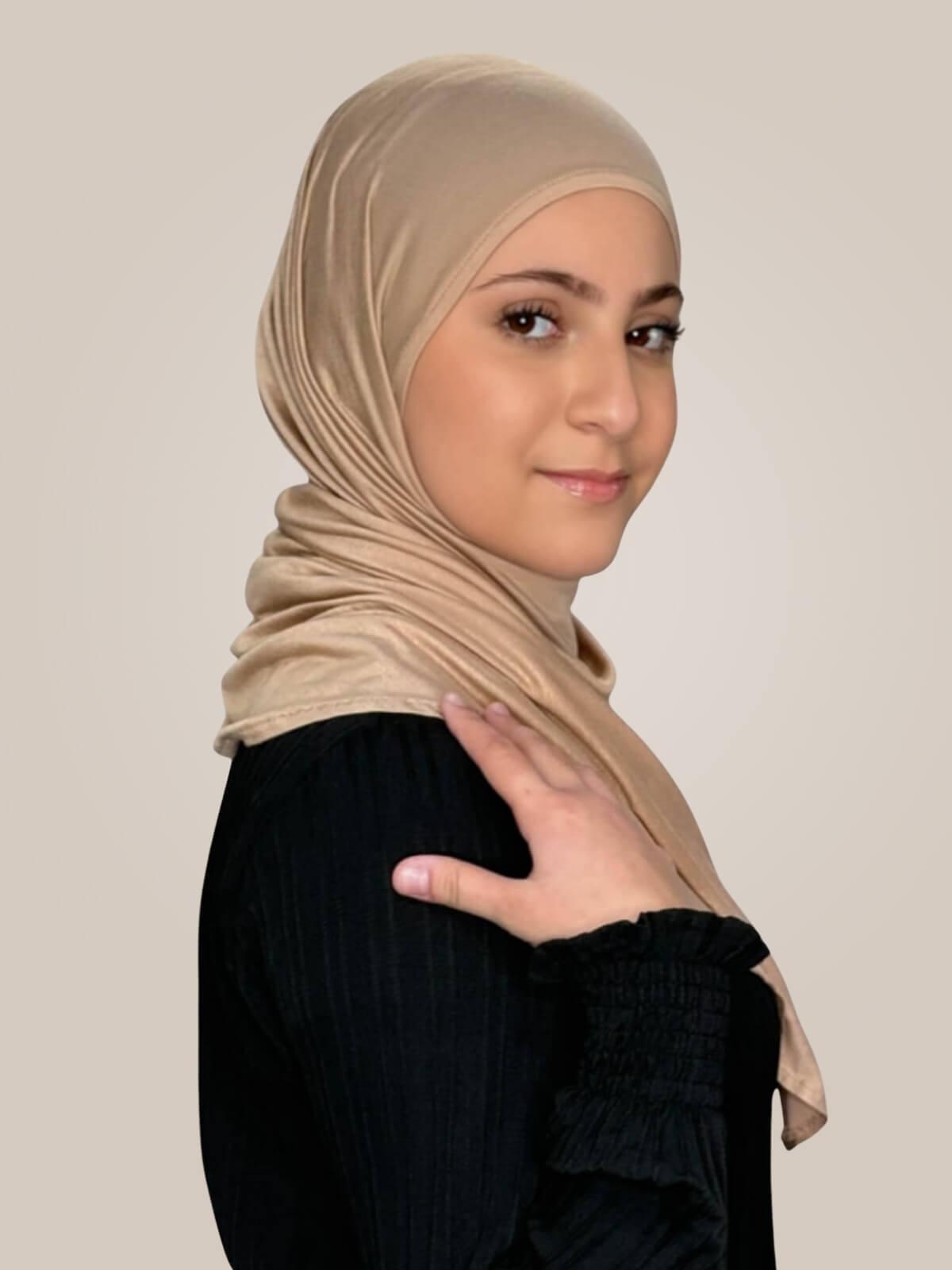 Modish Girl Pre-Sewn Jersey hijab-Warm Taupe