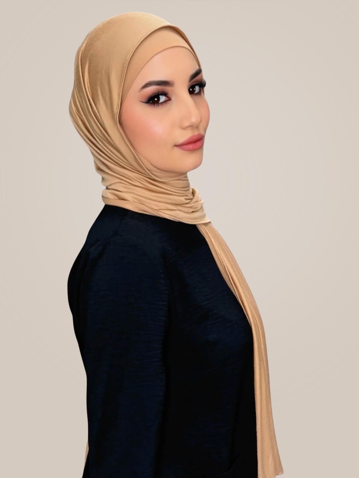 Premium Jersey Hijab-Honey