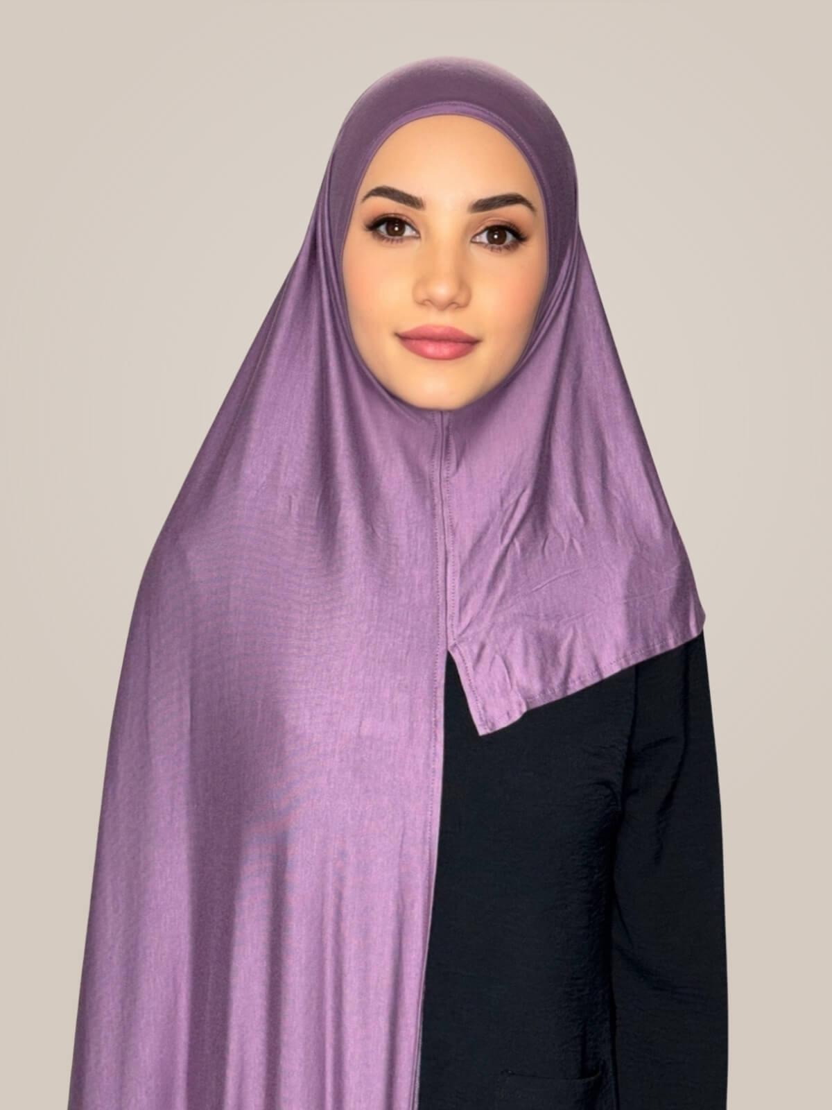 Pre-Sewn Jersey Hijab-Mauve Taupe