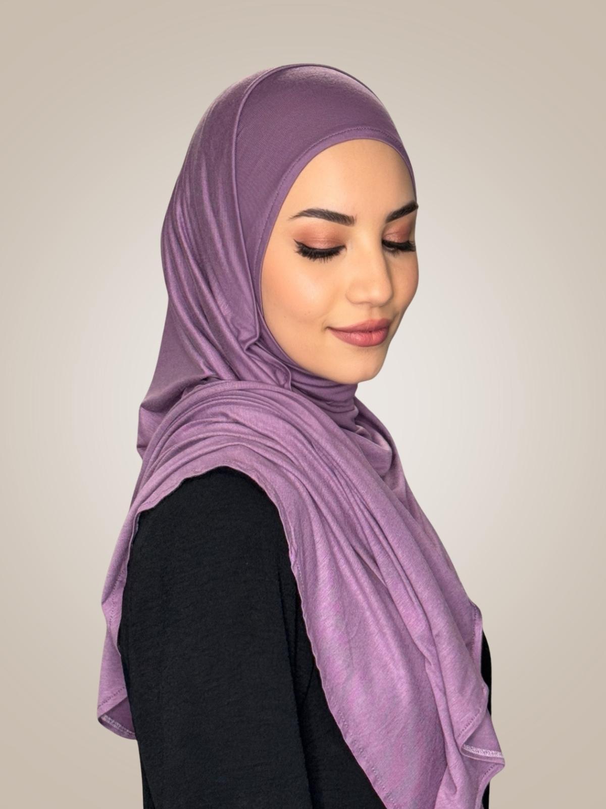 Pre-Sewn Jersey Hijab-Mauve Taupe