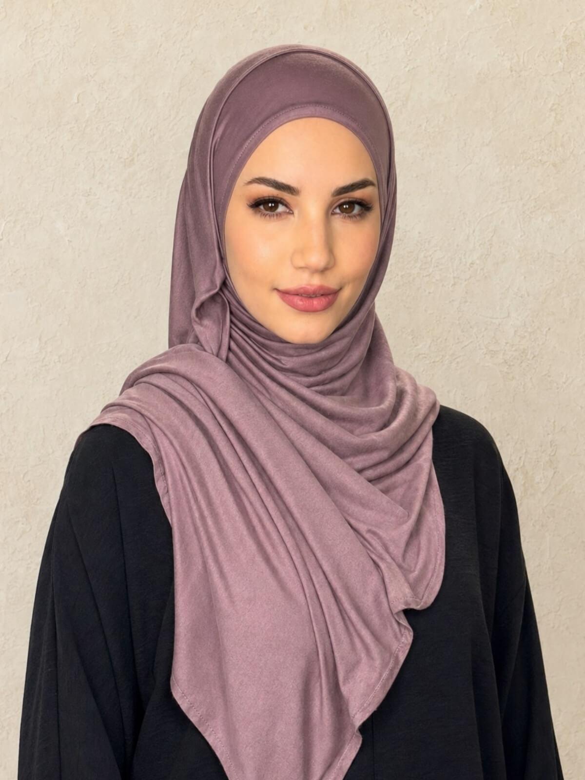 Pre-Sewn Jersey Hijab-Rose Taupe