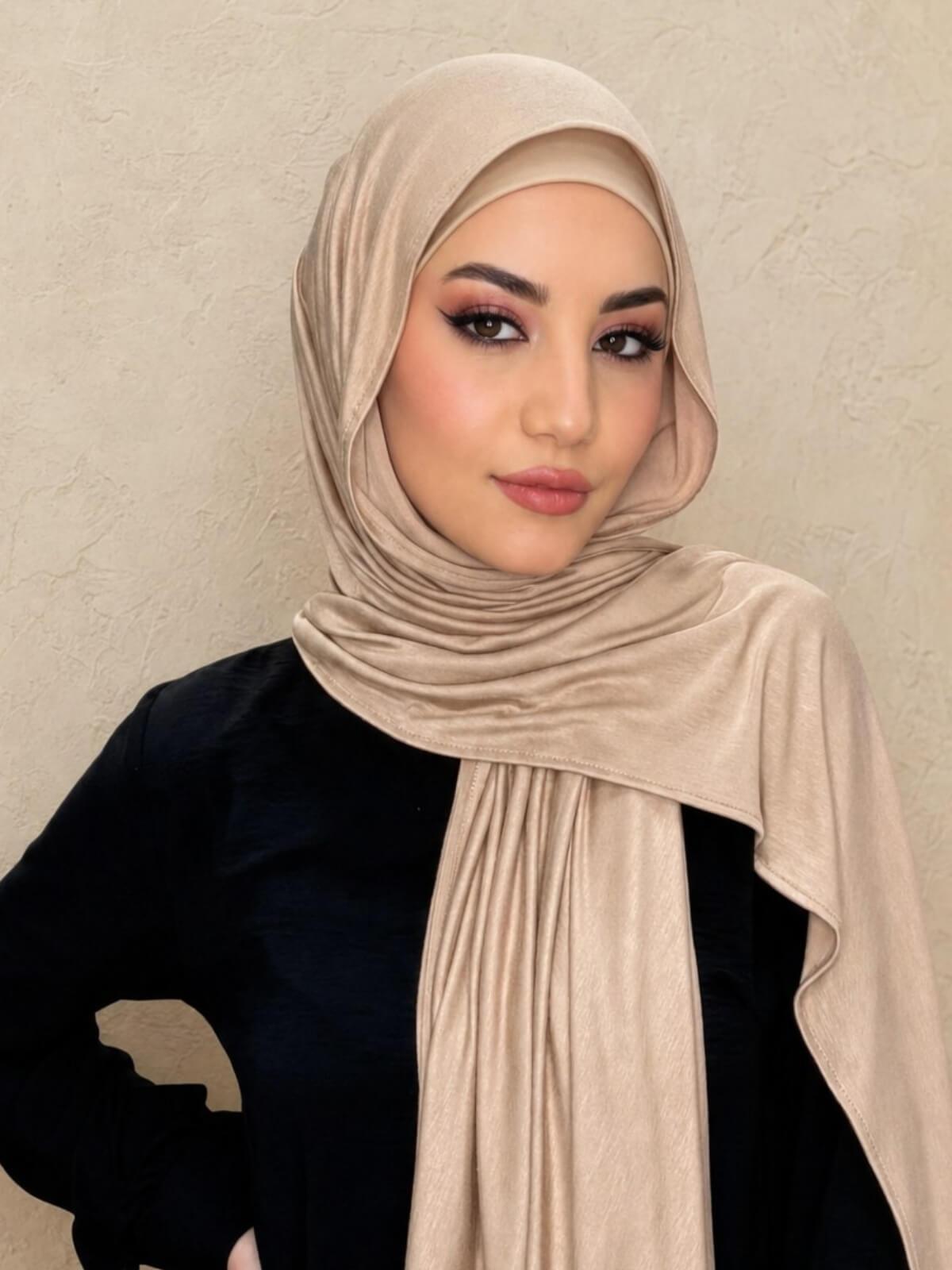 Premium Jersey Hijab-Warm Taupe