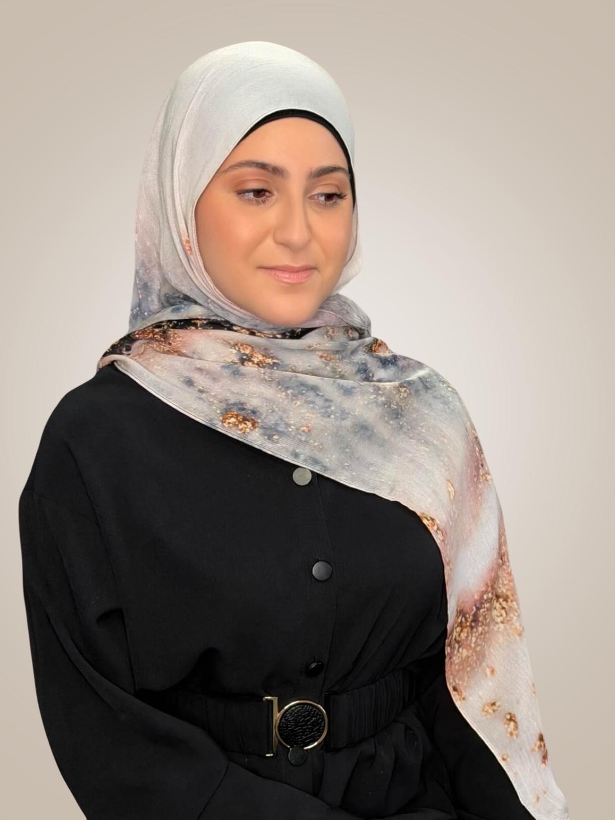 Modish Girl Print Modal Hijab-Granada Sand