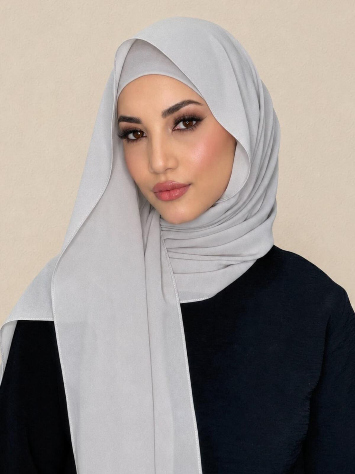 Matching Chiffon Hijab Set-Misty Lilac