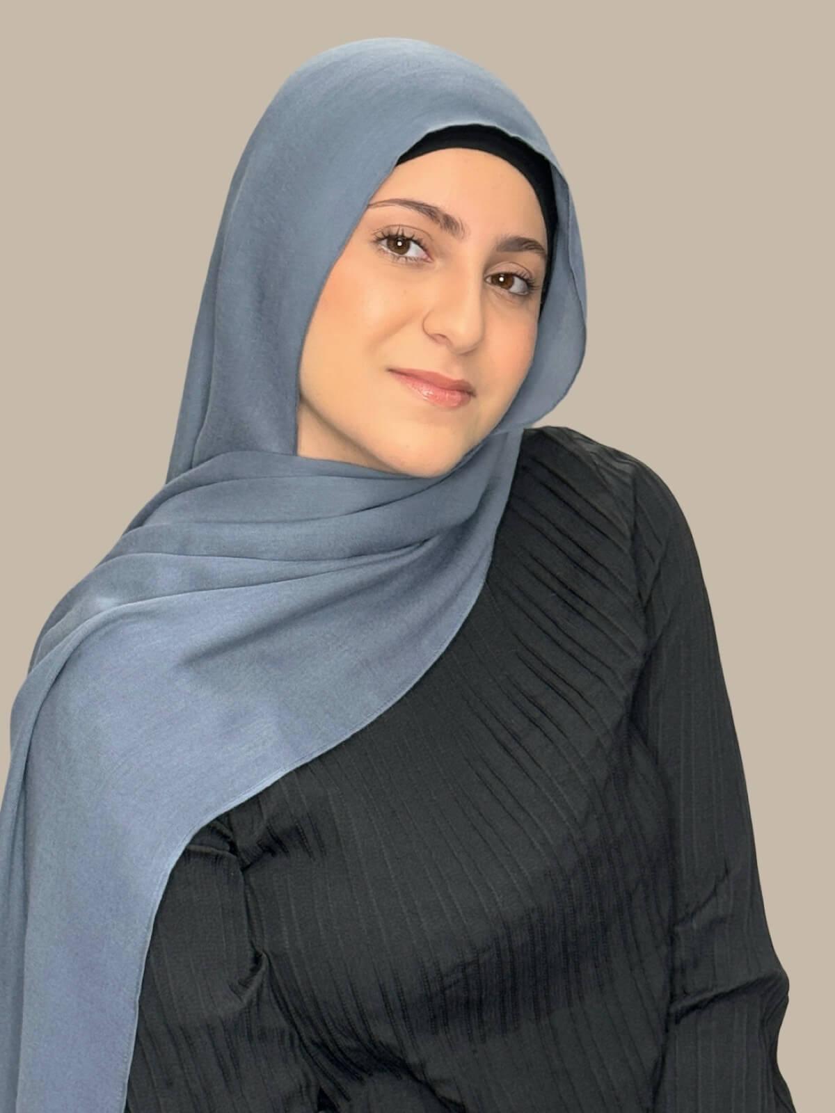 Modish Girl Cotton Modal Hijab-Dusty Denim