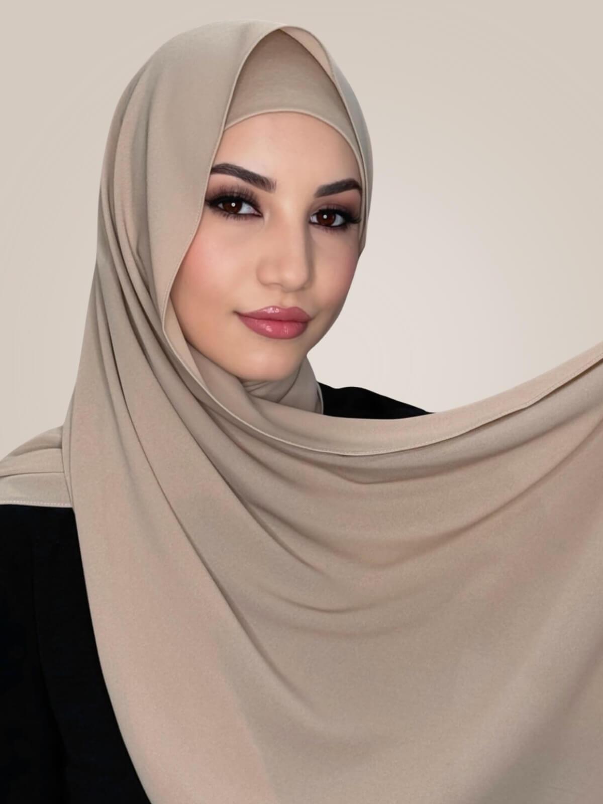 Matching Chiffon Hijab Set-Desert
