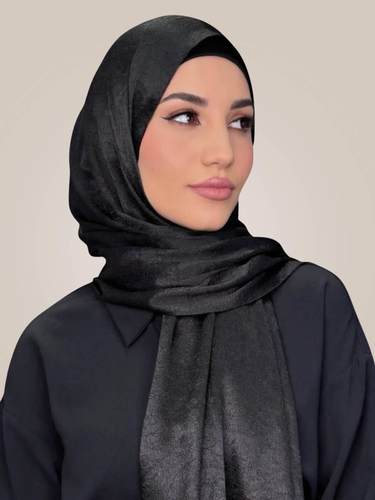 Classic Satin Hijab-Black