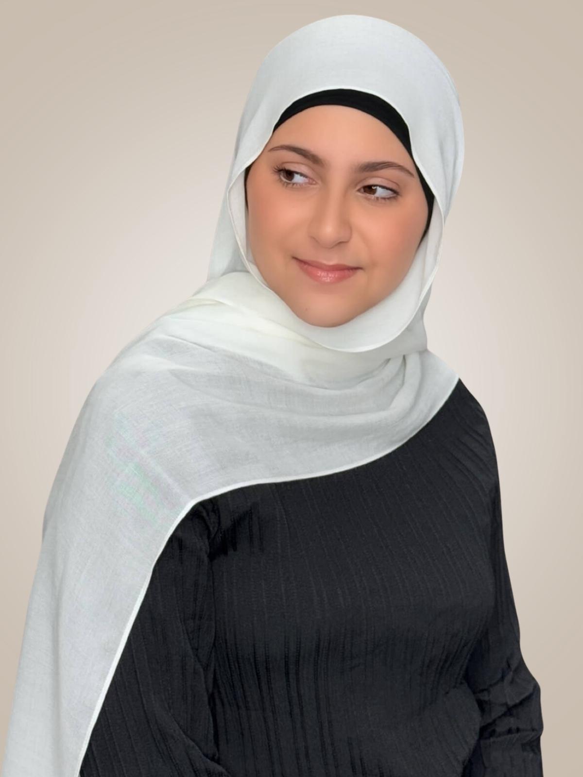 Modish Girl Cotton Modal Hijab-Porcelain