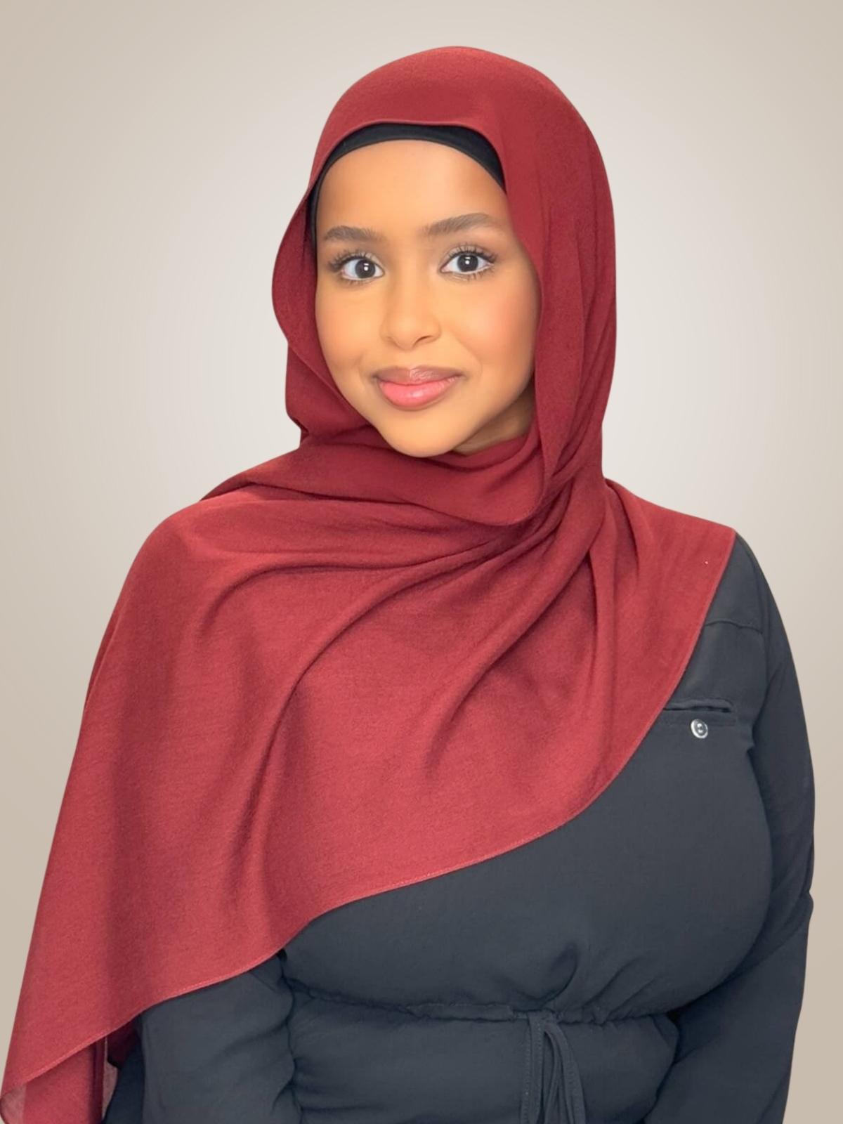 Cotton Modal Hijab-Royal Burgundy