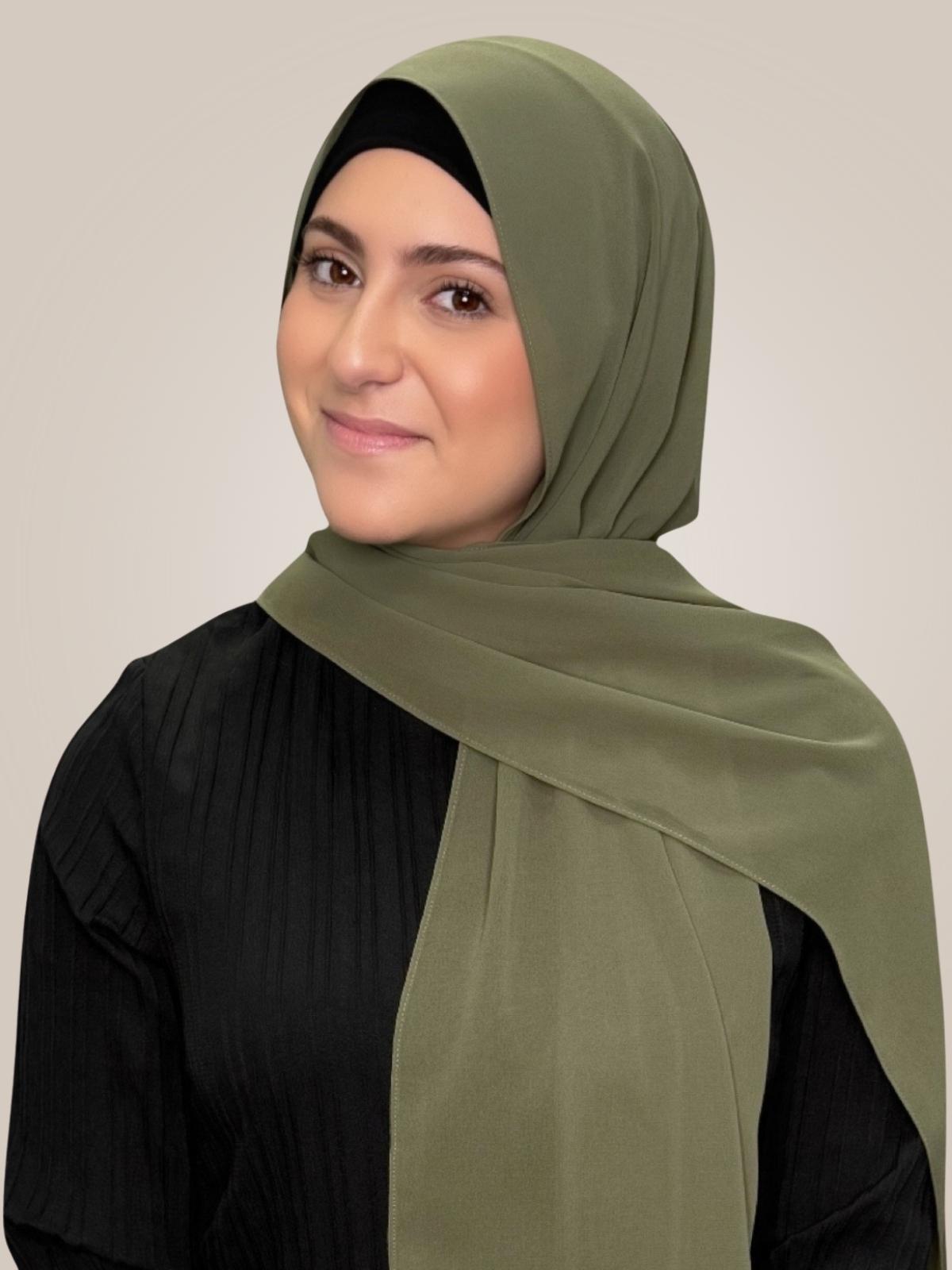 Modish Girl Luxury Chiffon Hijab-Dusty Olive