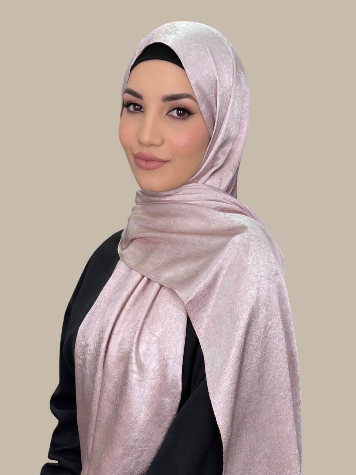 Classic Satin Hijab-Blush