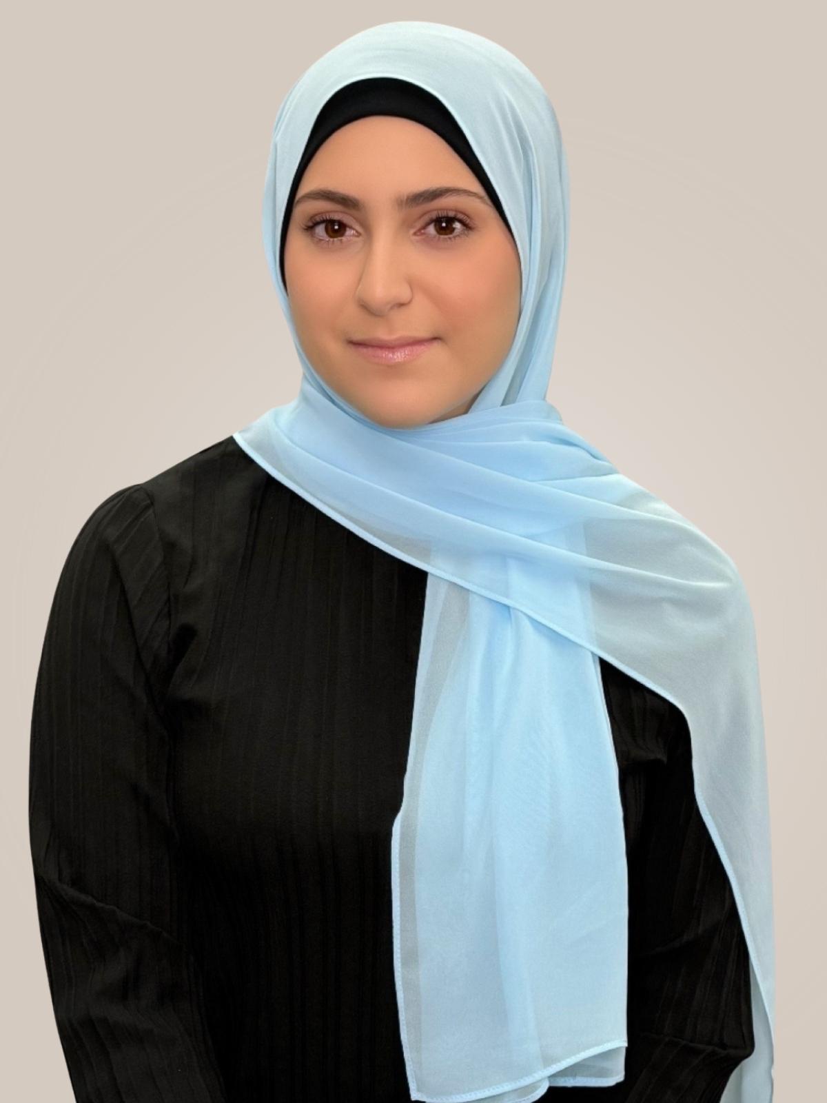 Modish Girl Luxury Chiffon Hijab-Baby Blue