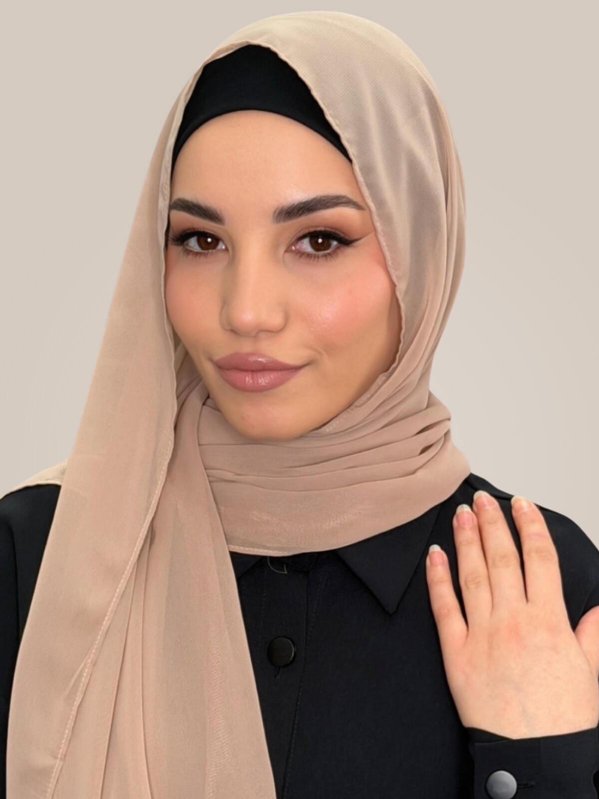 Luxury Chiffon Hijab- Sand