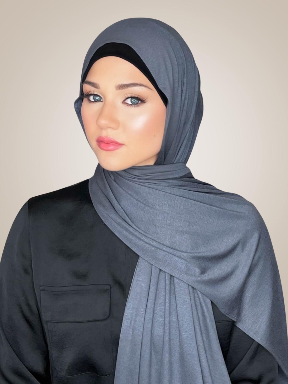 Classic Jersey hijab-Charcoal