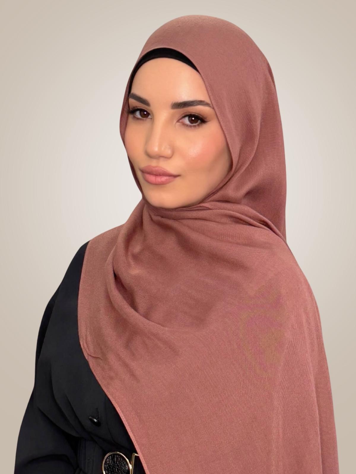 Cotton Modal Hijab-Desert Rose