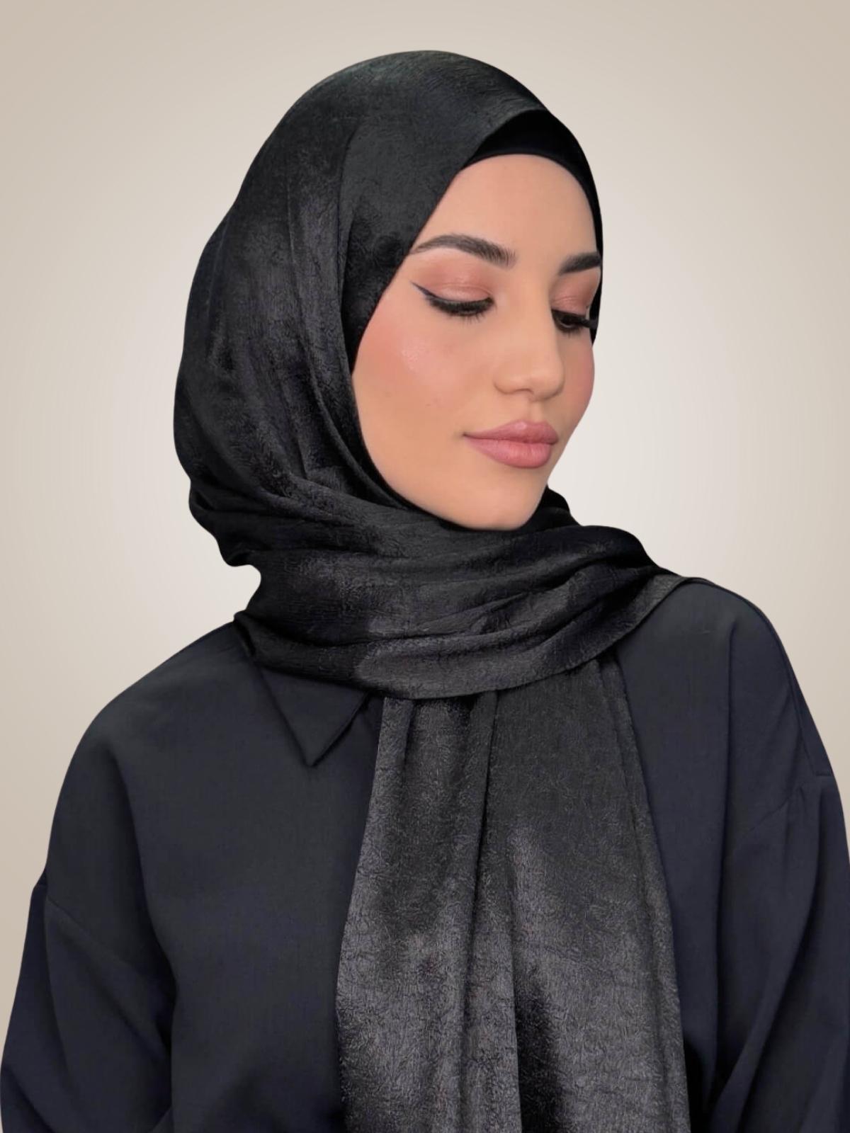 Classic Satin Hijab-Black