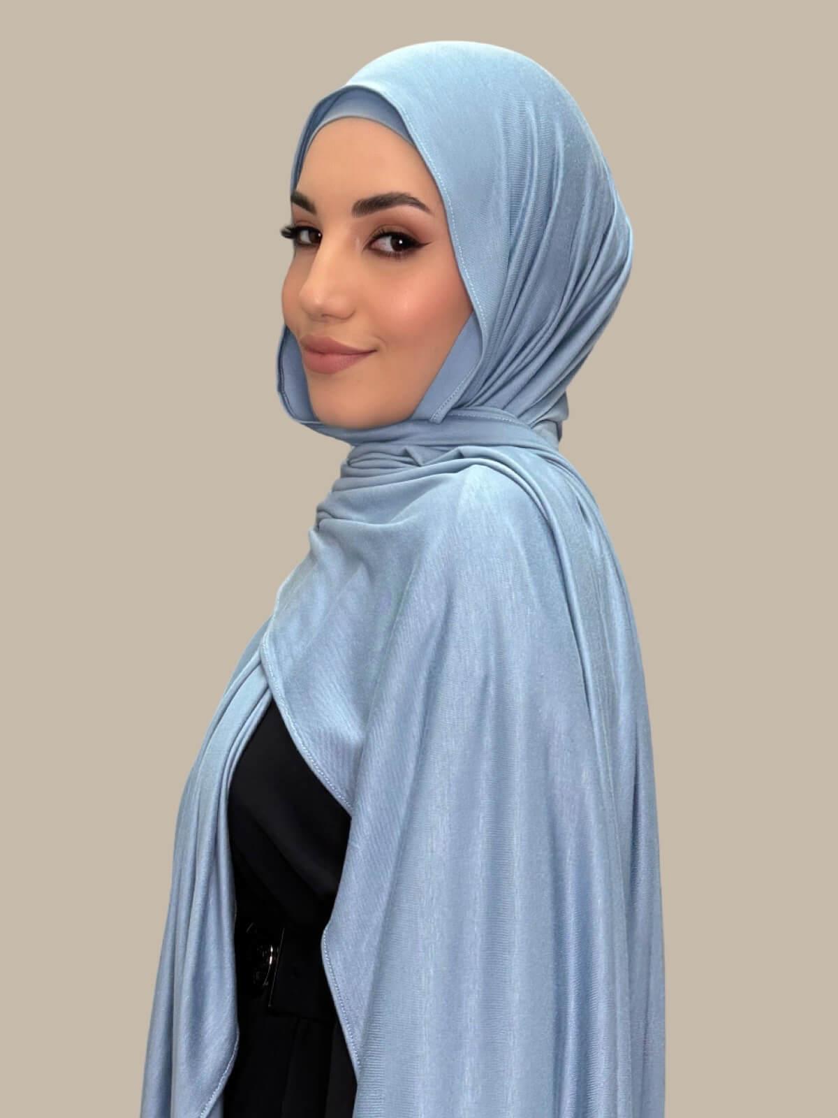 Premium Jersey Hijab-Dusty Blue