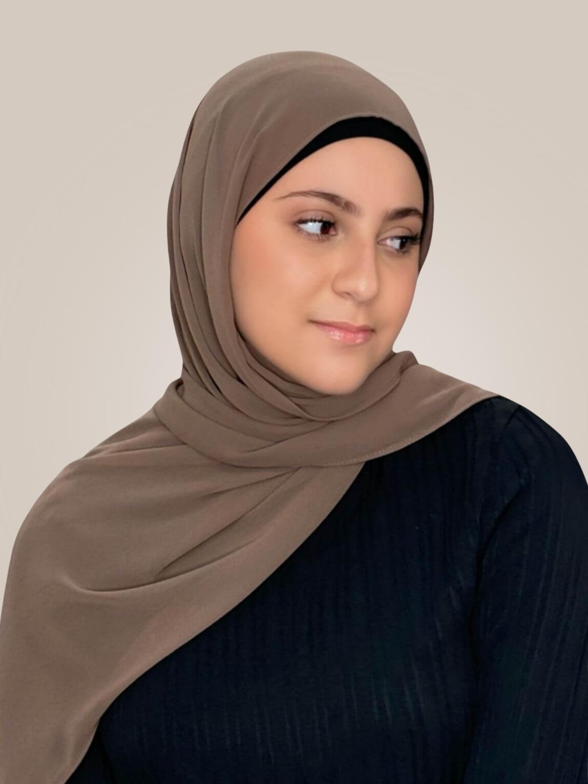Modish Girl Luxury Chiffon Hijab-Chestnut Brown