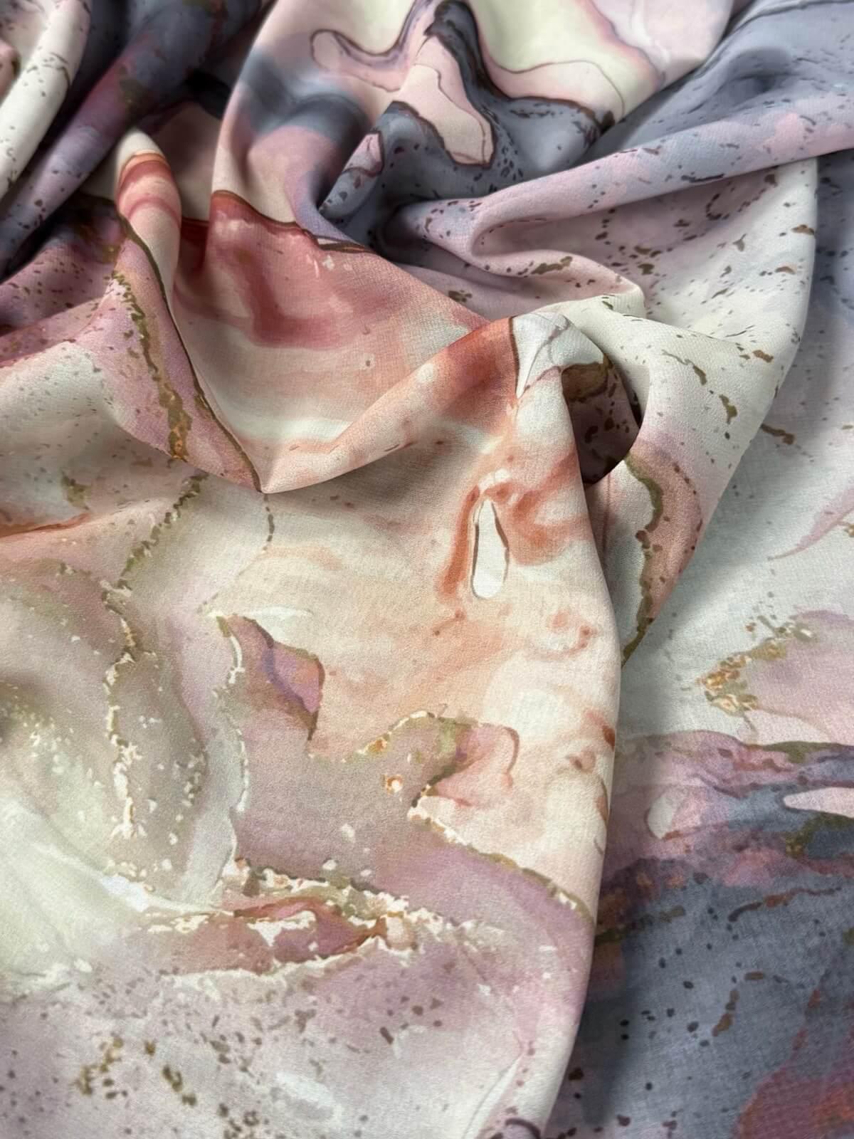 Modish Girl Printed Chiffon Hijab-Blush Quartz