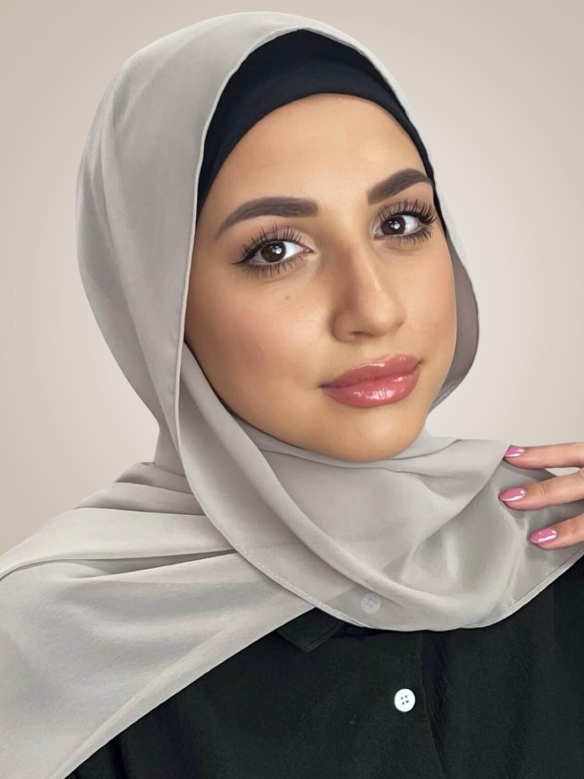 Luxury Chiffon Hijab-Taupe