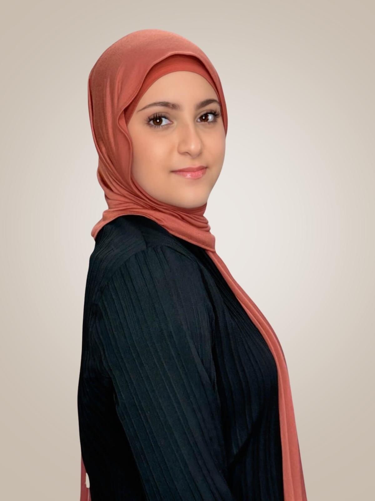 Modish Girl Premium Jersey Hijab-Brick Red