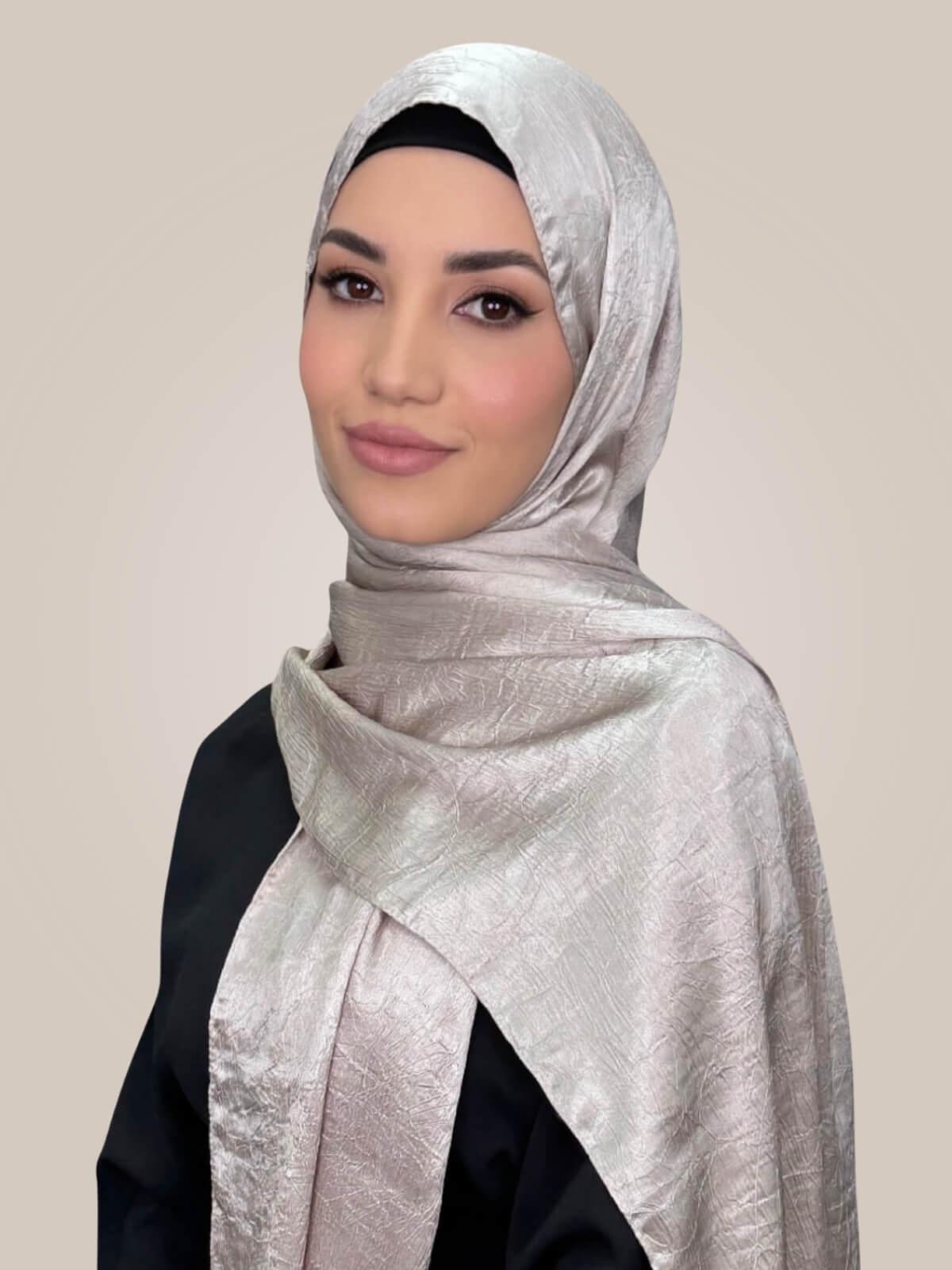 Classic Satin Hijab-Champagne
