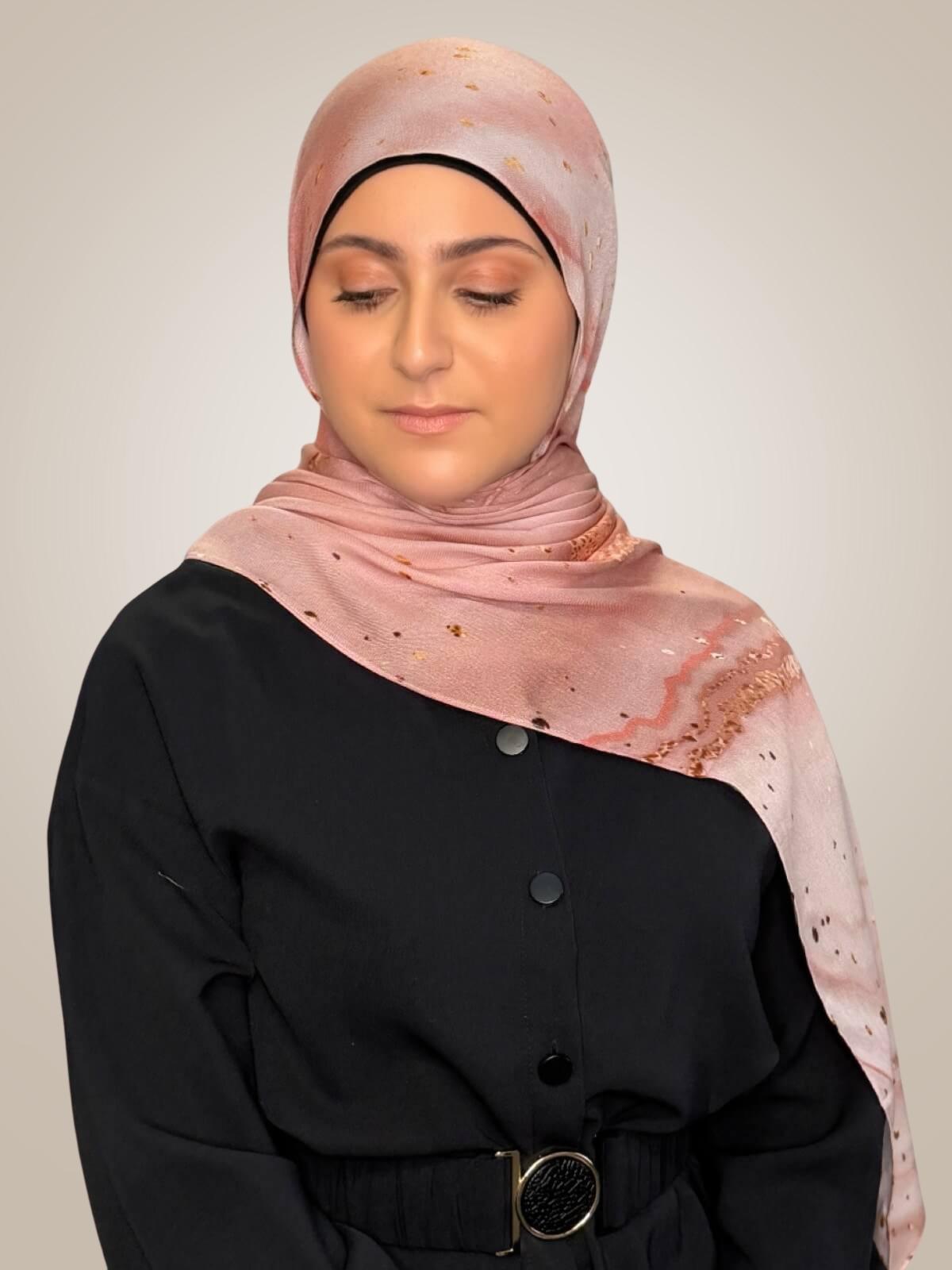 Modish Girl Print Modal Hijab-Malibu Dusk