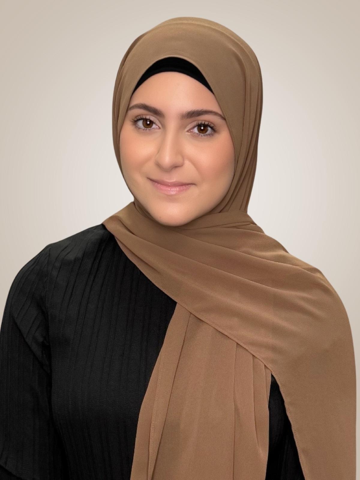 Modish Girl Luxury Chiffon Hijab-Walnut Brown