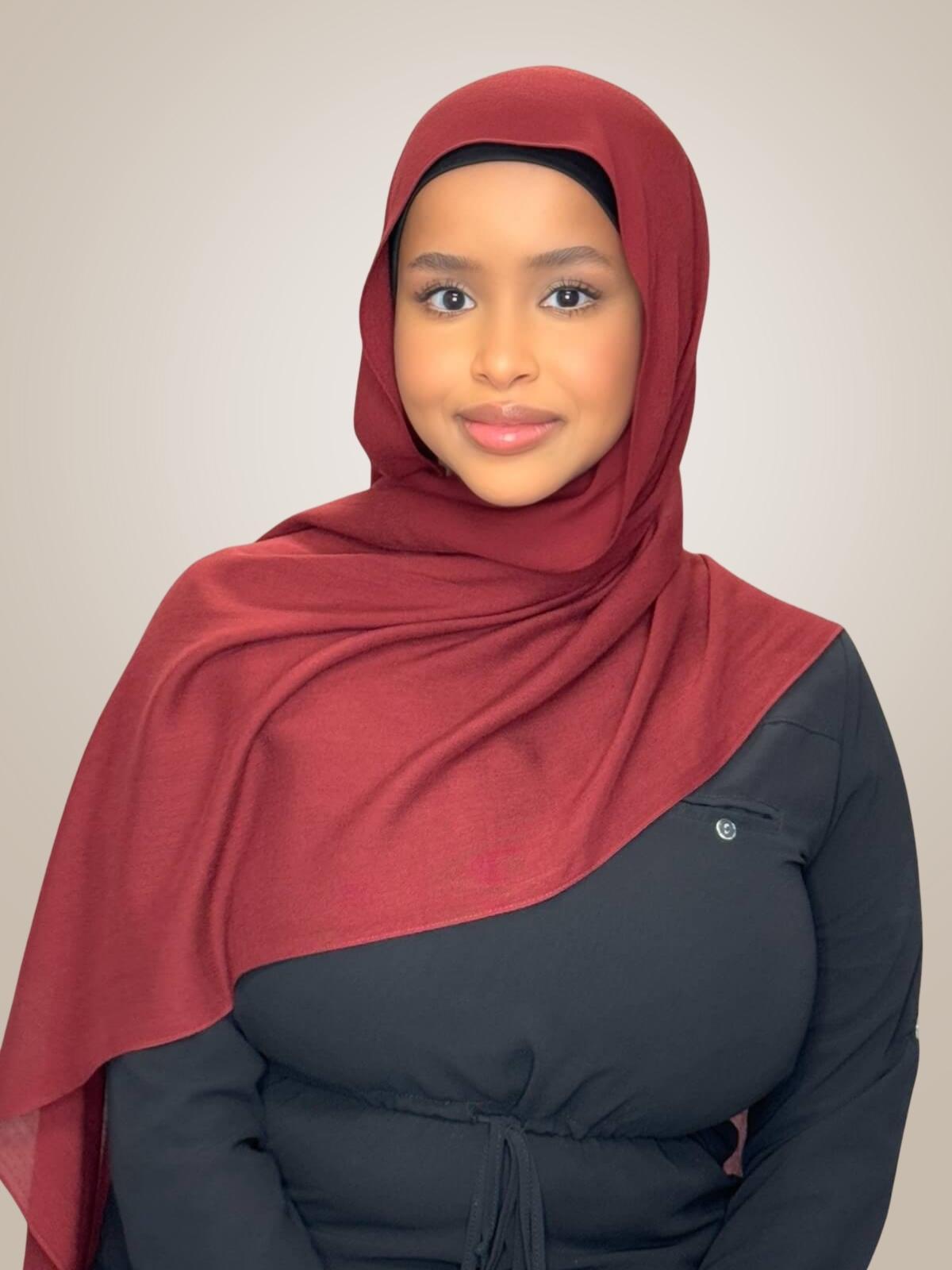 Cotton Modal Hijab-Royal Burgundy