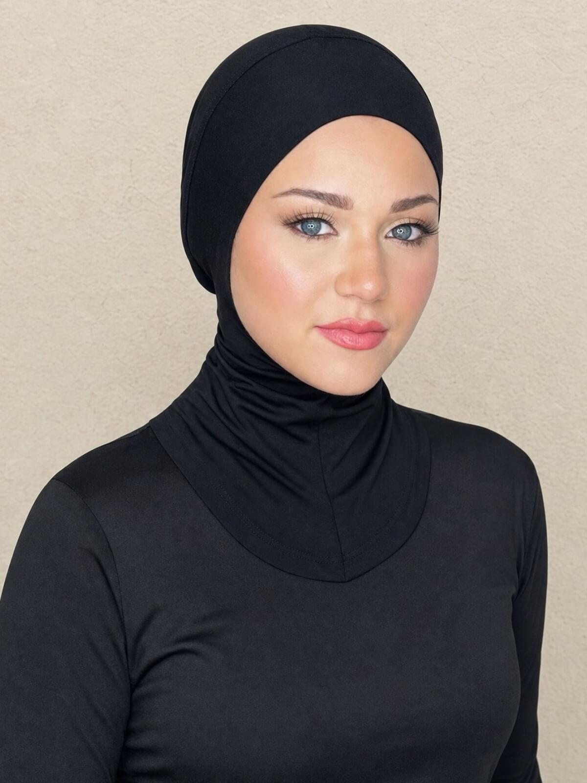 Premium Jersey Full Coverage Underscarf-Black