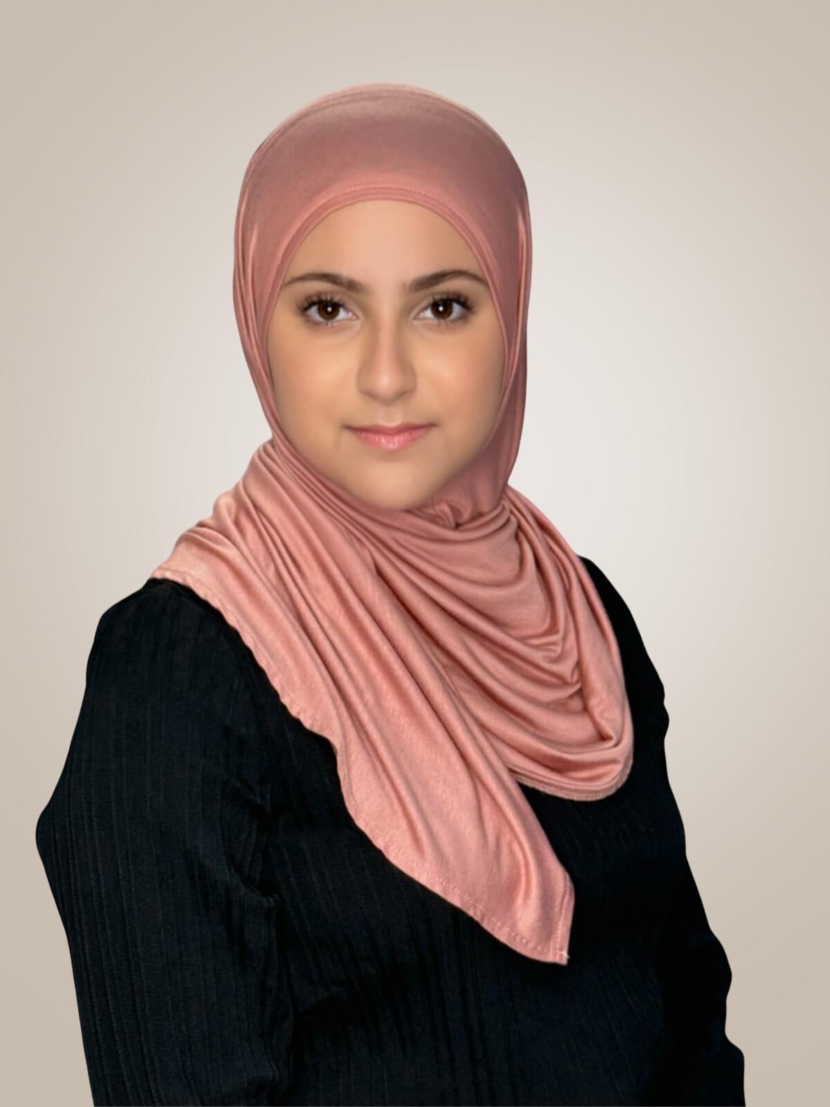 Modish Girl Pre-Sewn Jersey Hijab-Wood Rose