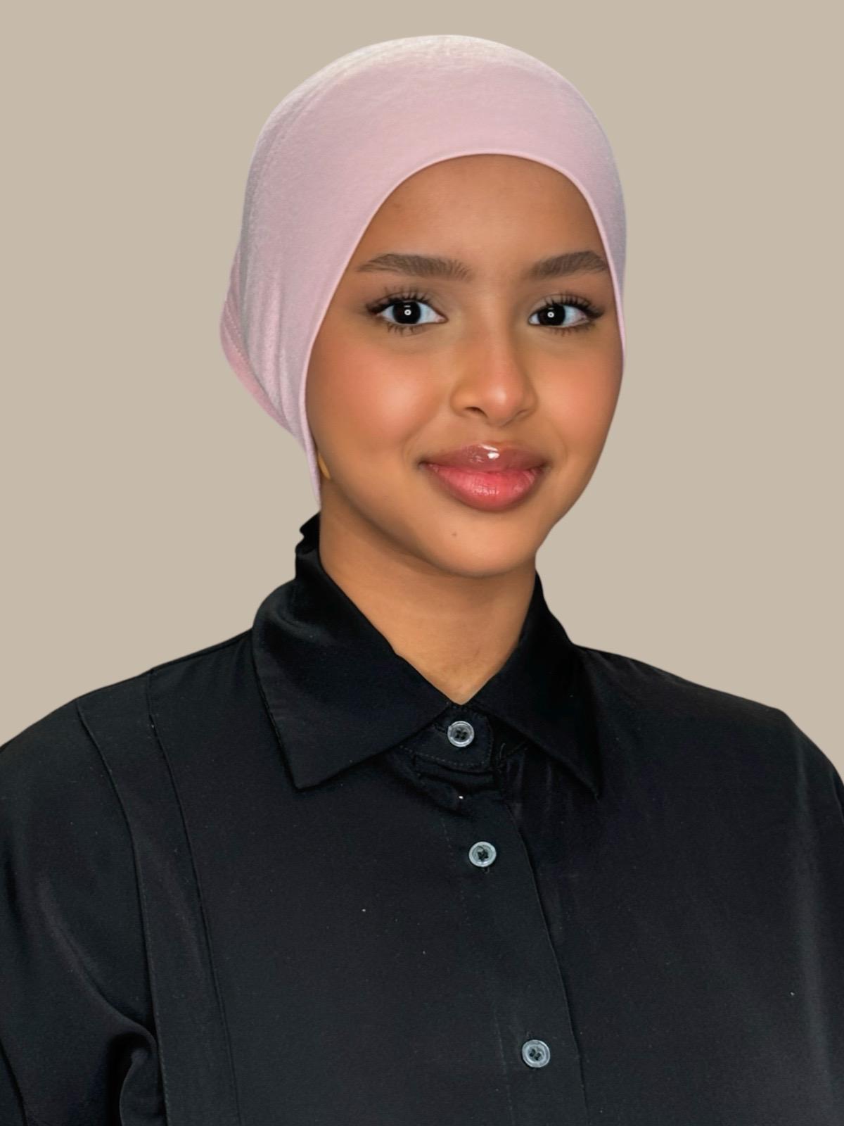Premium Cotton Underscarf-Blush Rose