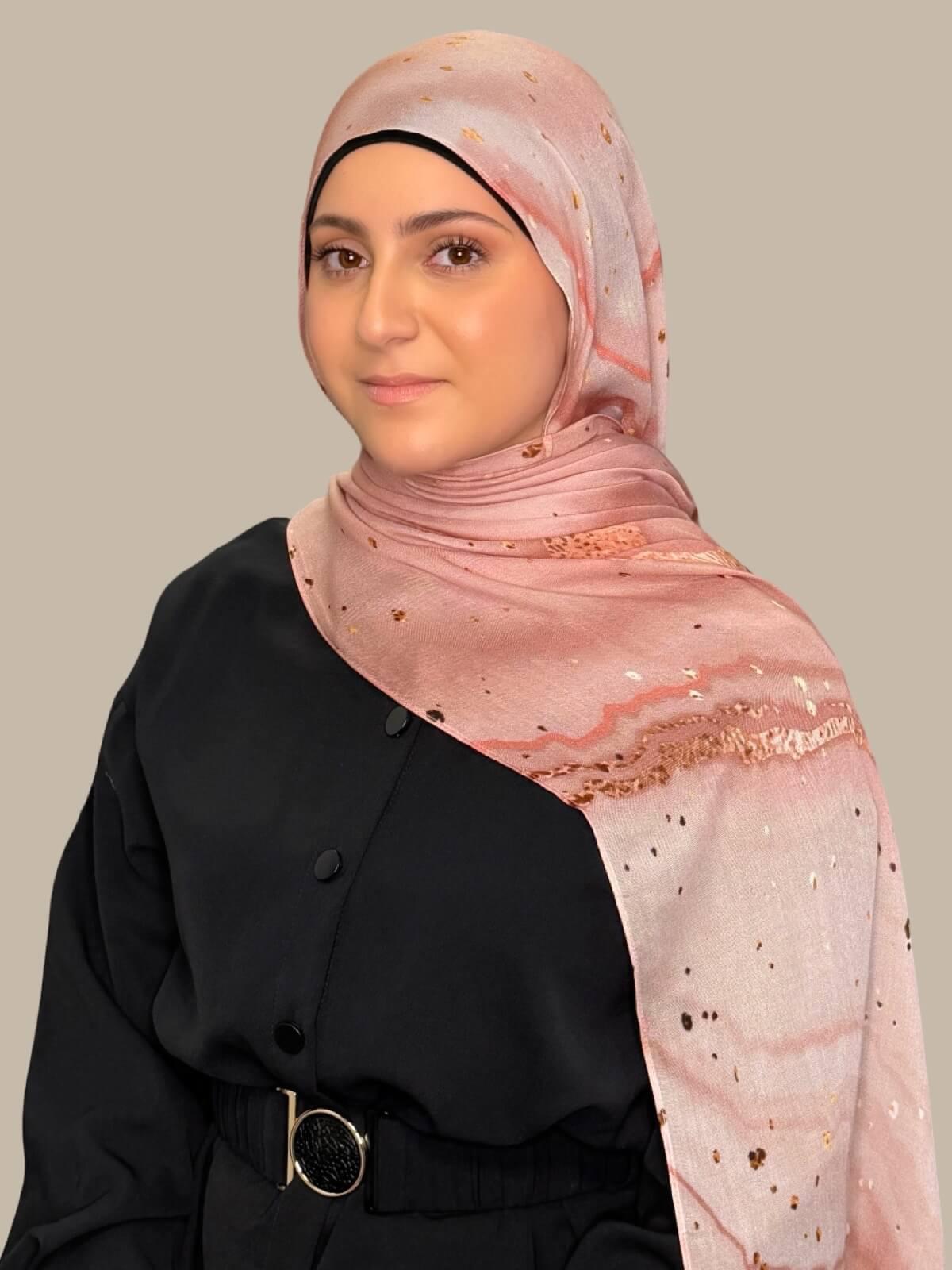 Modish Girl Print Modal Hijab-Malibu Dusk