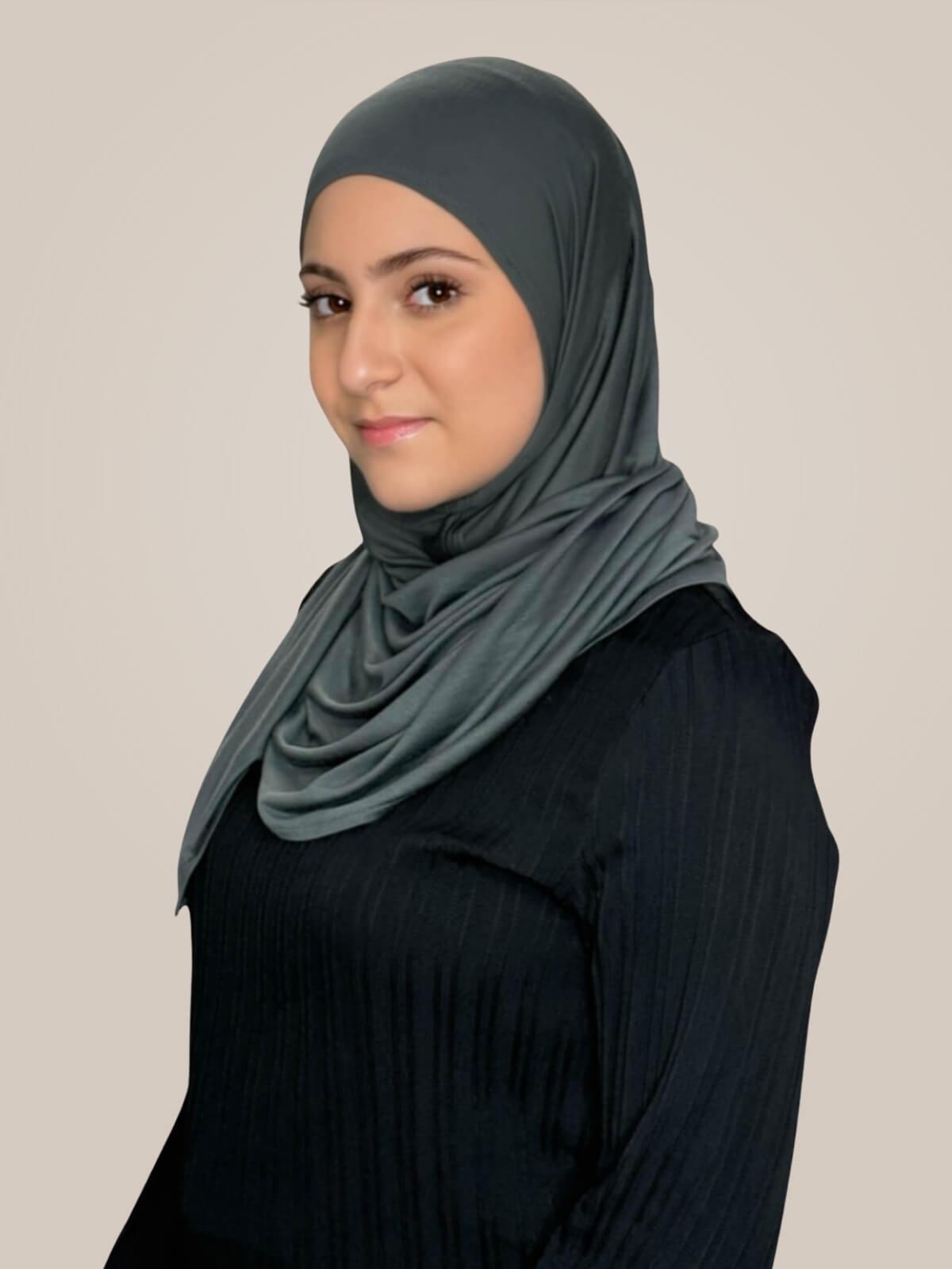 Modish Girl Pre-Sewn Jersey Hijab-Pebble Grey