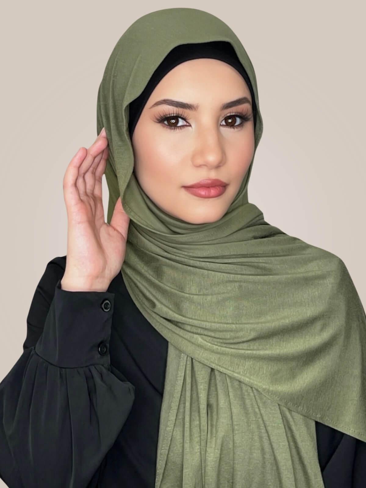 Classic Jersey hijab-Olive