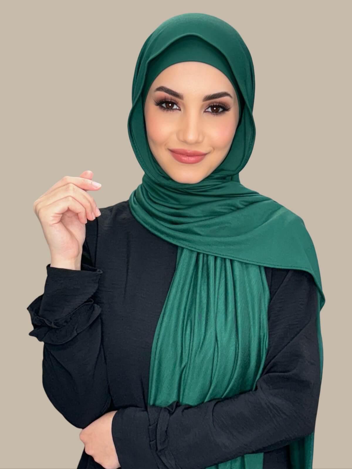 Premium Jersey Hijab-Forrest Green
