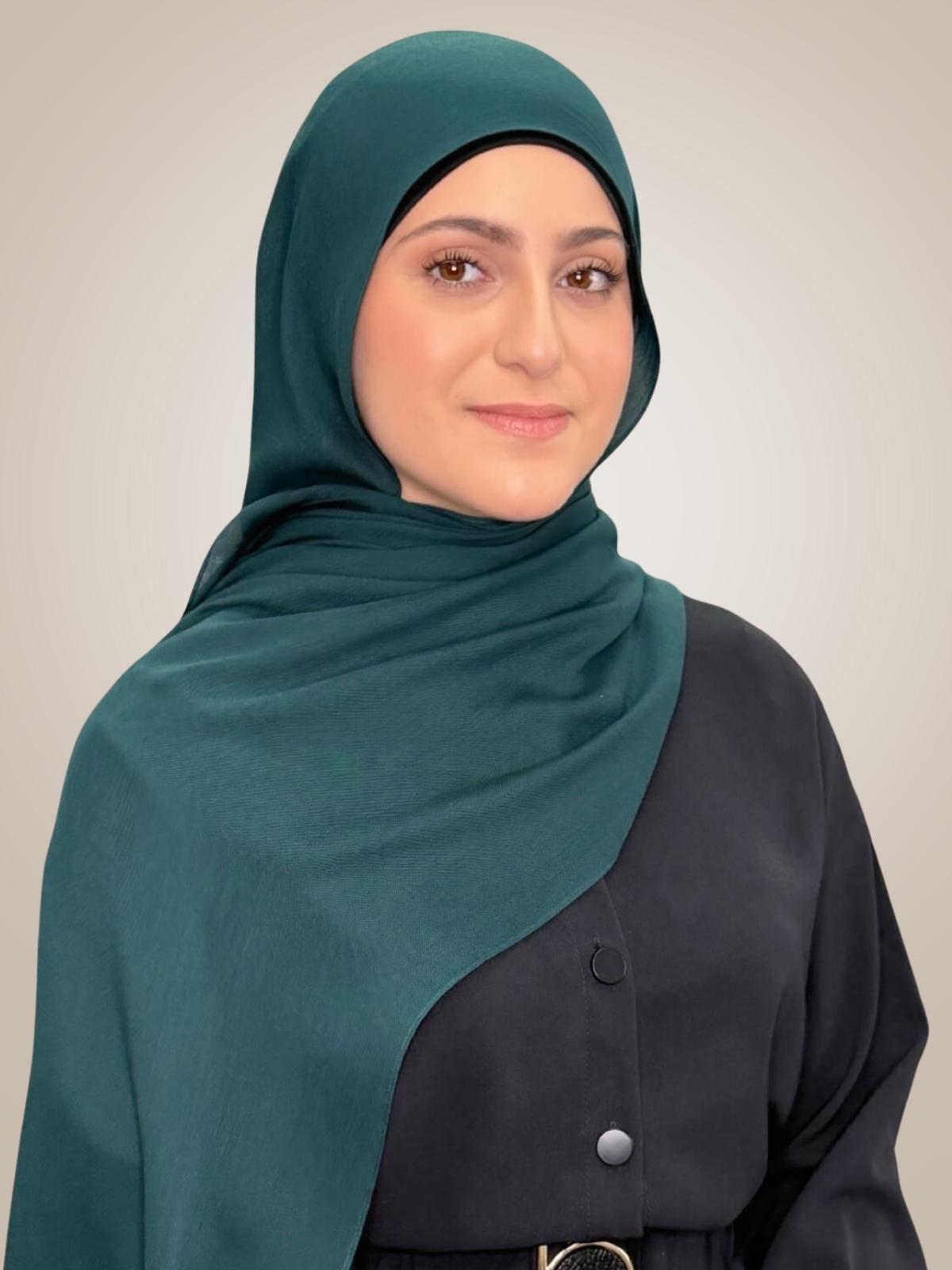 Modish Girl Cotton Modal Hijab-Dark Aqua