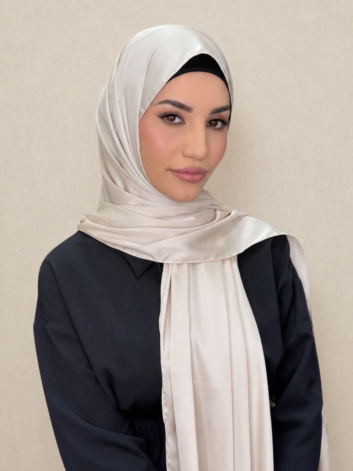 Premium Satin Hijab-Warm Sand